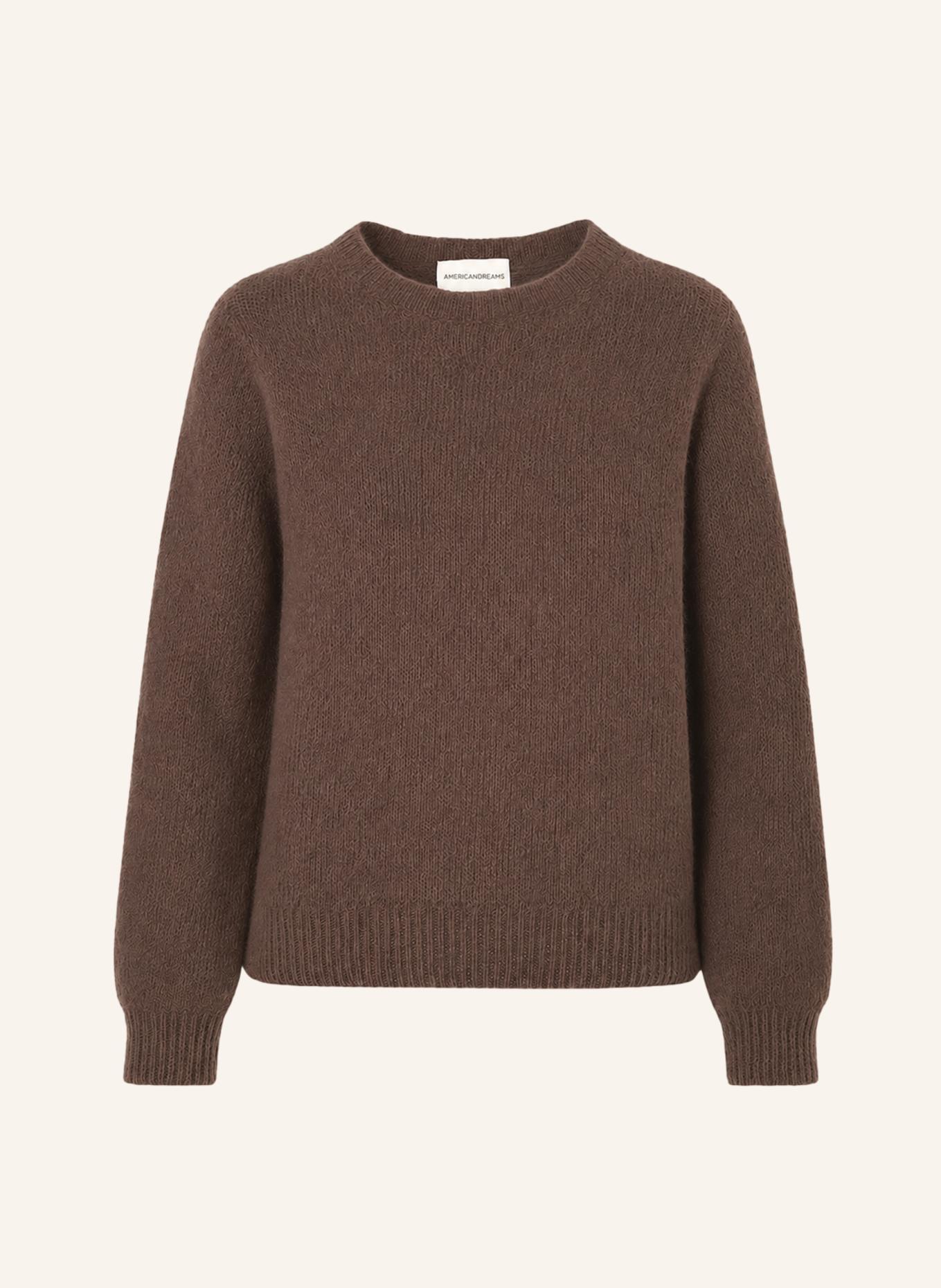 AMERICANDREAMS Round Neck Pullover Liana: DUNKELBRAUN