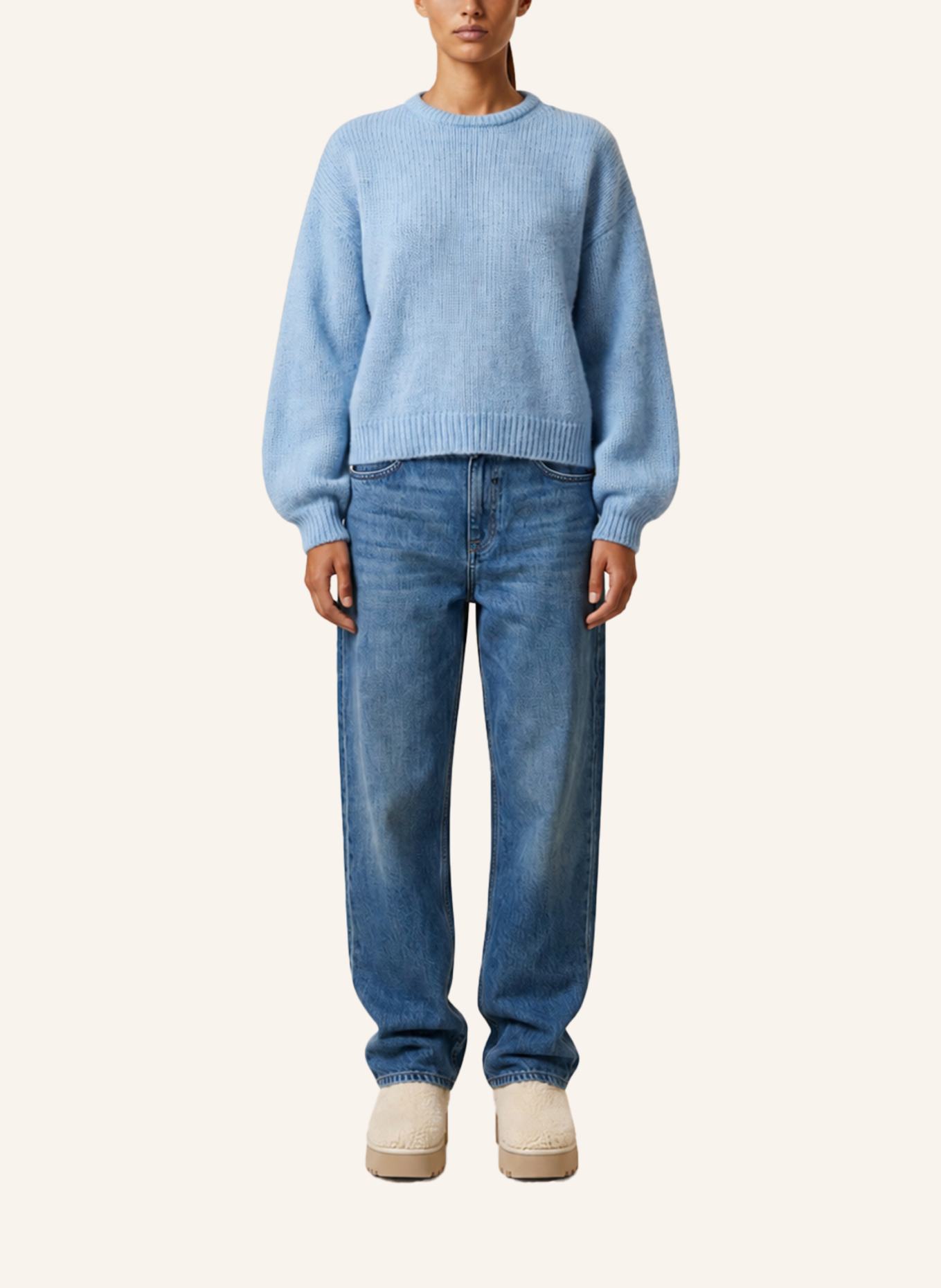 AMERICANDREAMS Round Neck Pullover Liana: HELLBLAU