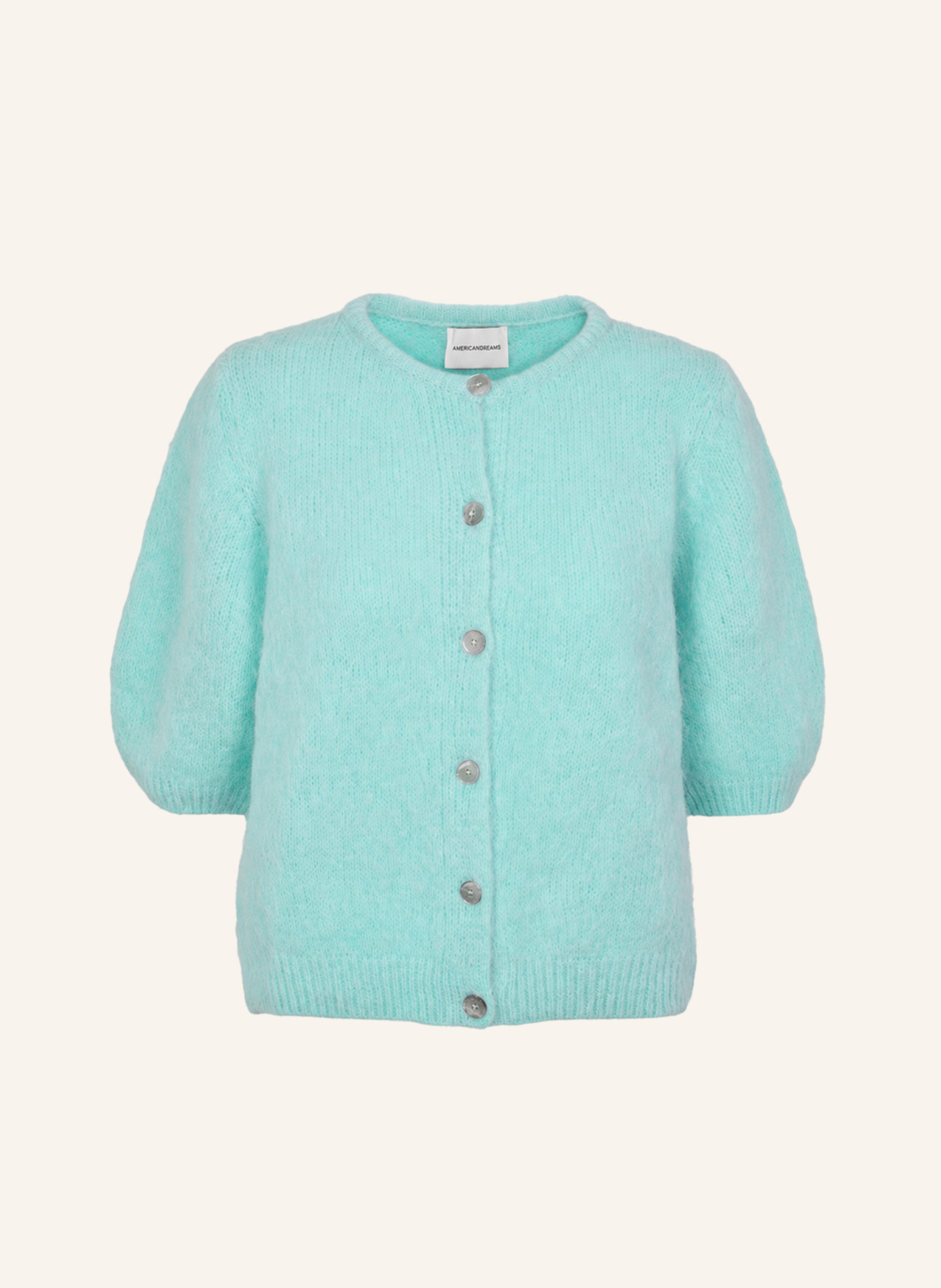 AMERICANDREAMS Short Sleeve Cardigan Susan: MINT
