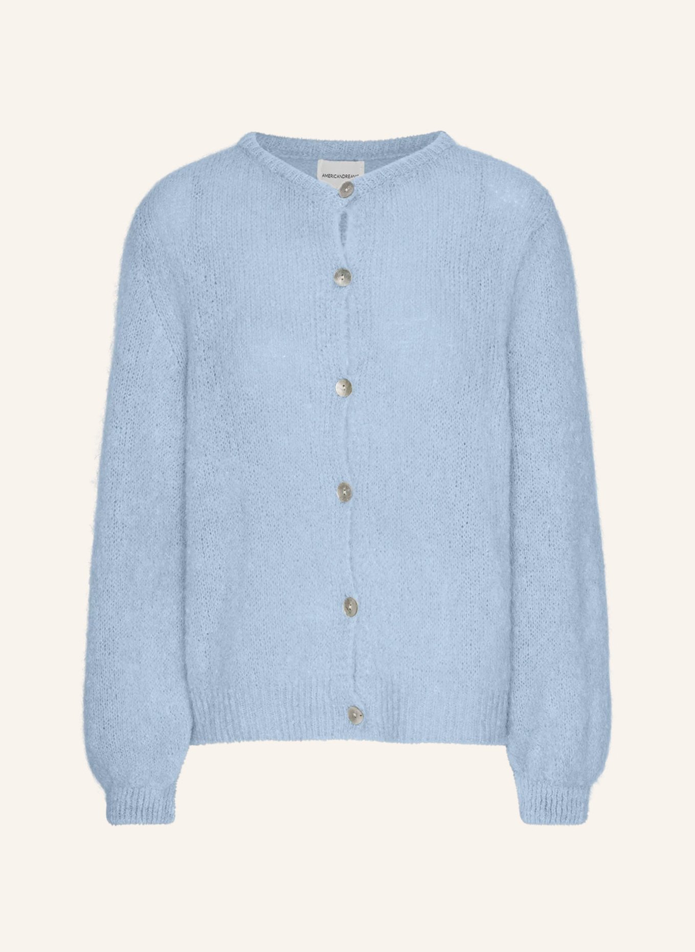 AMERICANDREAMS Alpaca Cardigan Susan: HELLBLAU