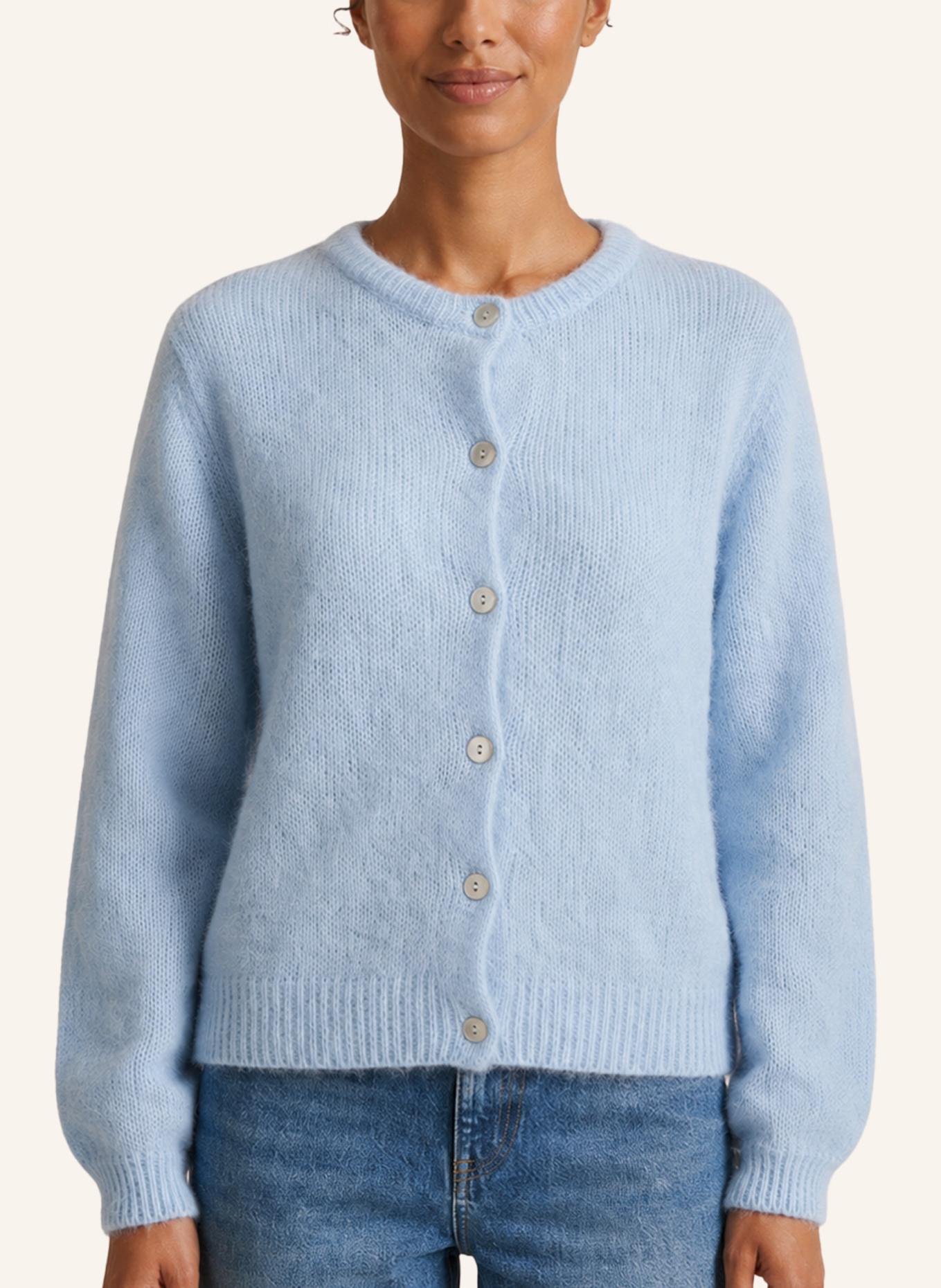 AMERICANDREAMS Alpaca Cardigan Susan: HELLBLAU