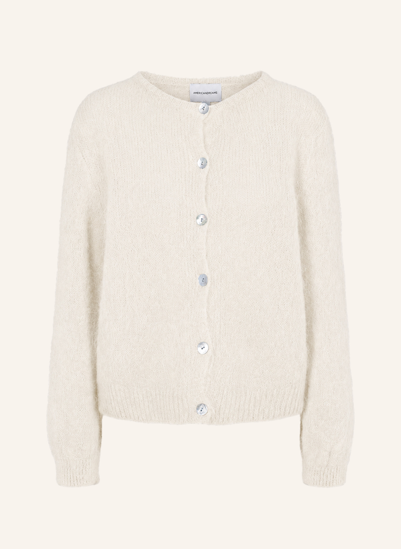 AMERICANDREAMS Alpaca Cardigan Susan: WEISS