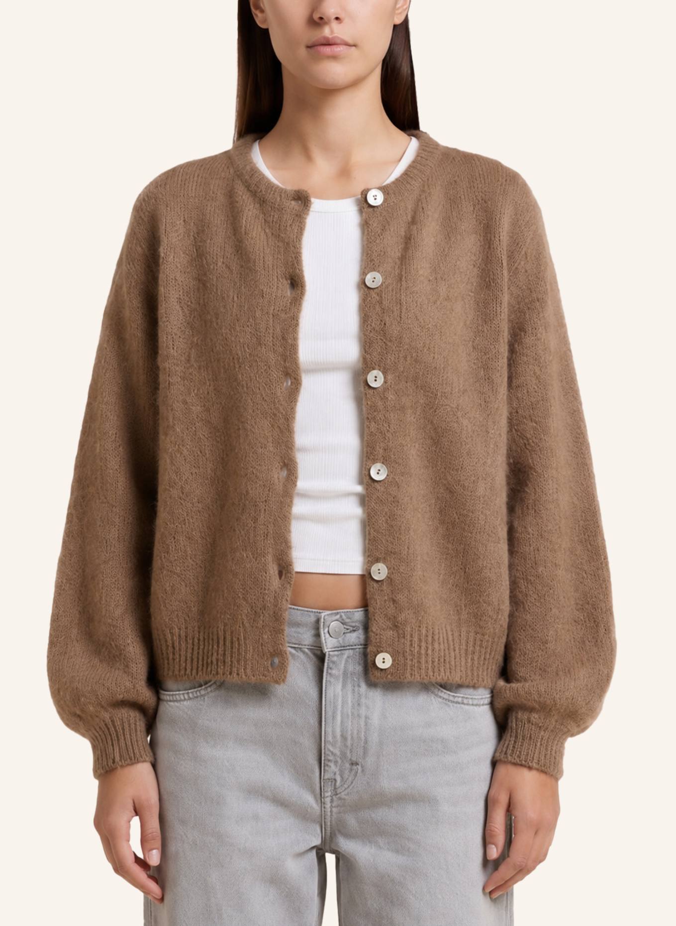 AMERICANDREAMS Alpaca Cardigan Susan: BRAUN