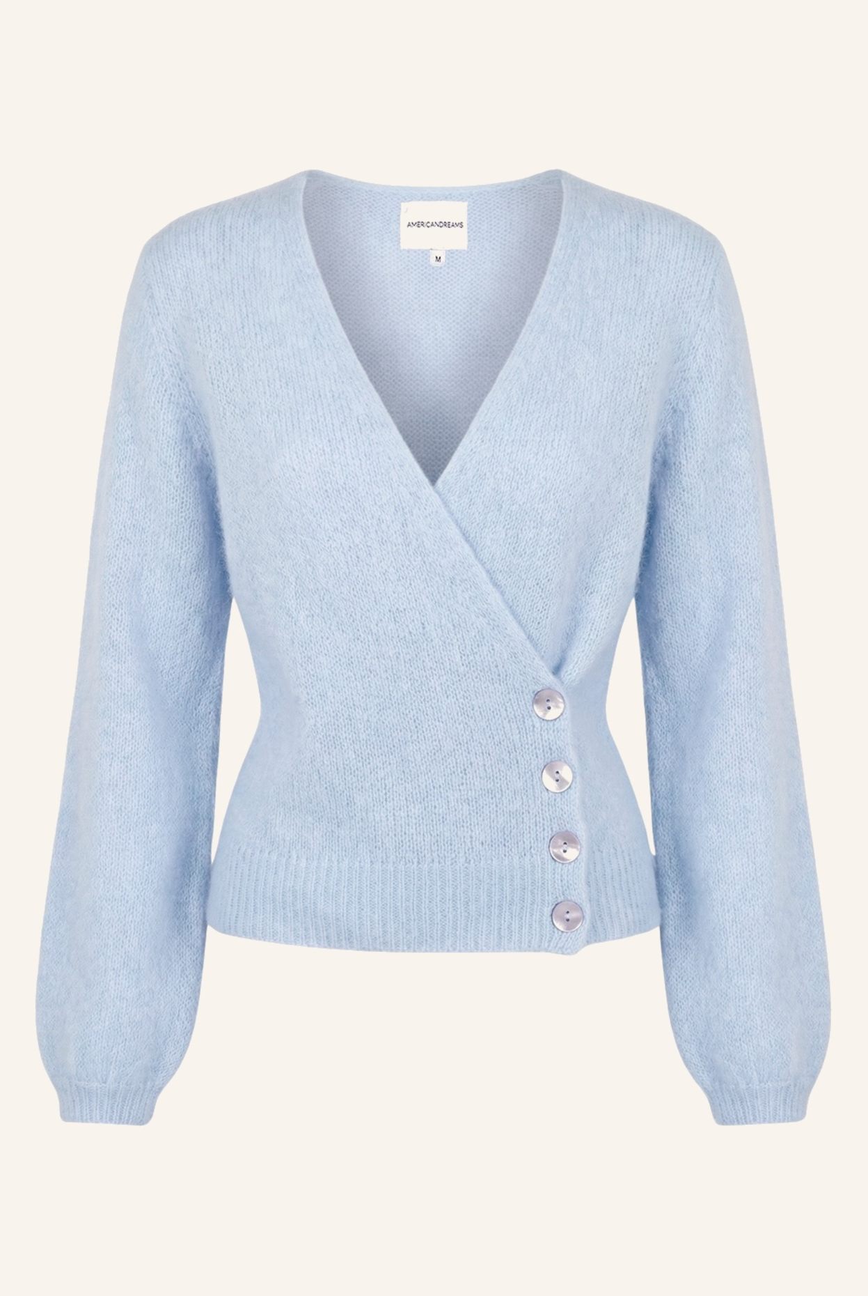 AMERICANDREAMS Wrap Cardigan Mariya: HELLBLAU