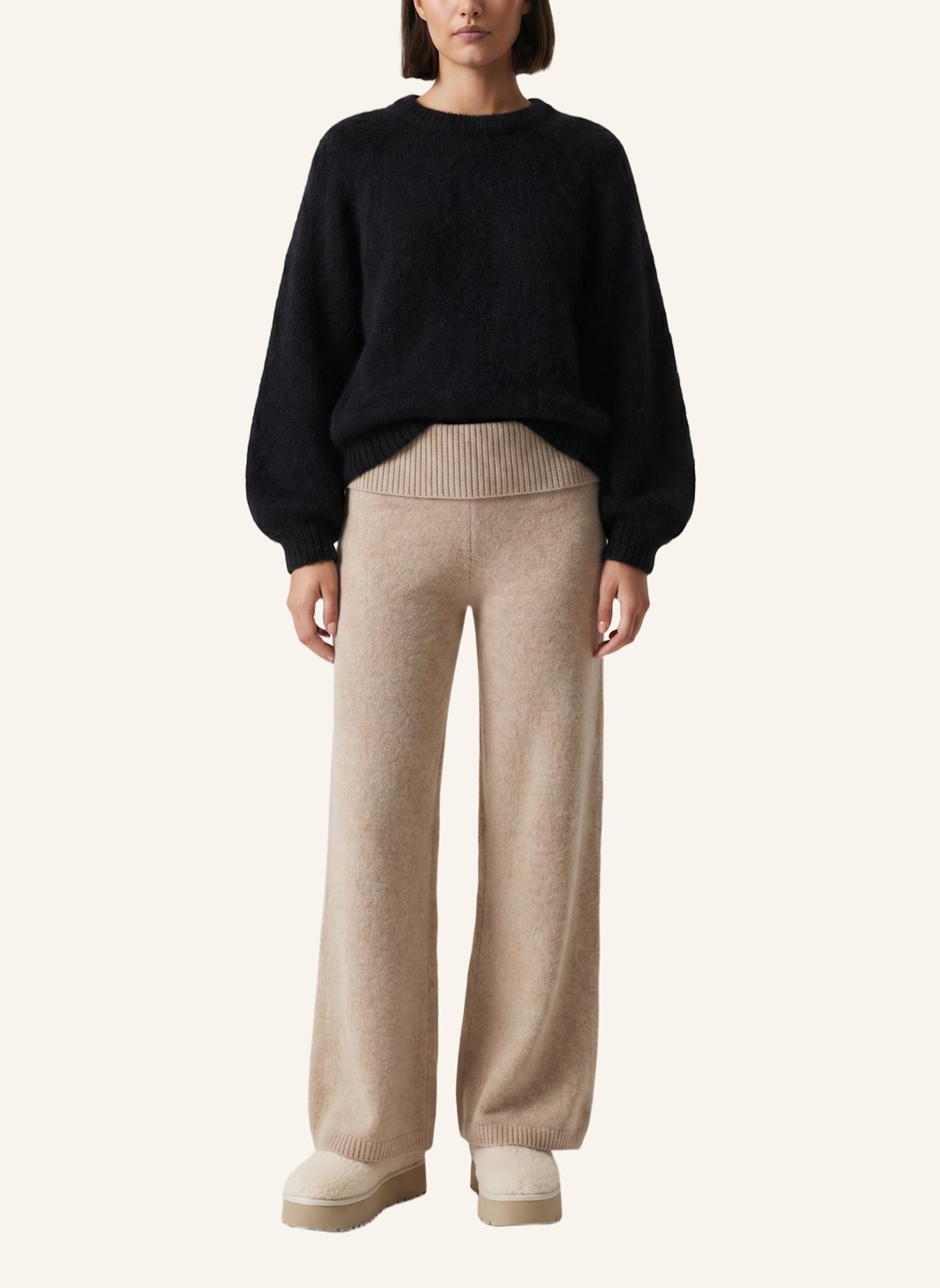 AMERICANDREAMS Mohair Knit Pullover Rosie: SCHWARZ