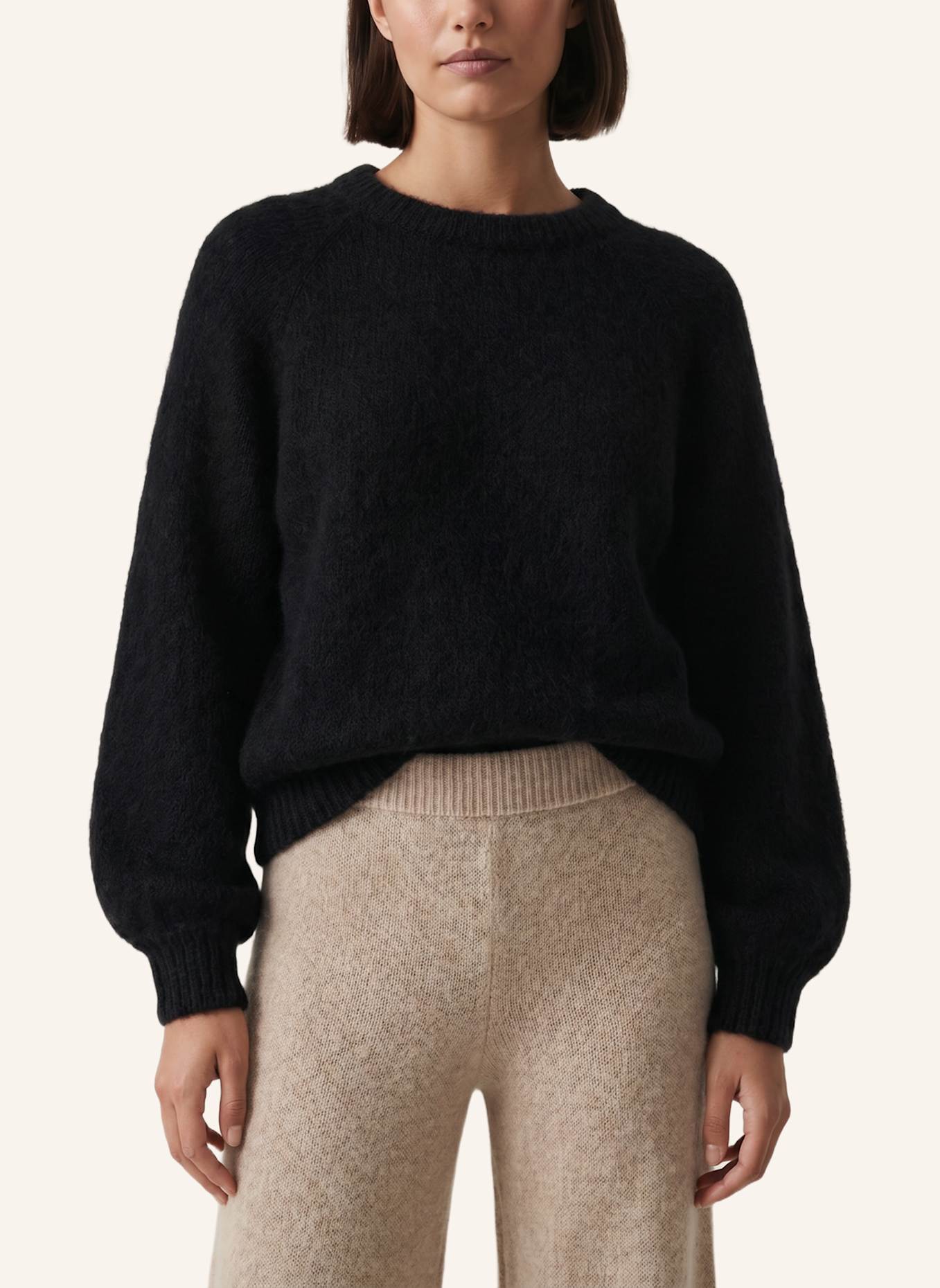 AMERICANDREAMS Mohair Knit Pullover Rosie: SCHWARZ