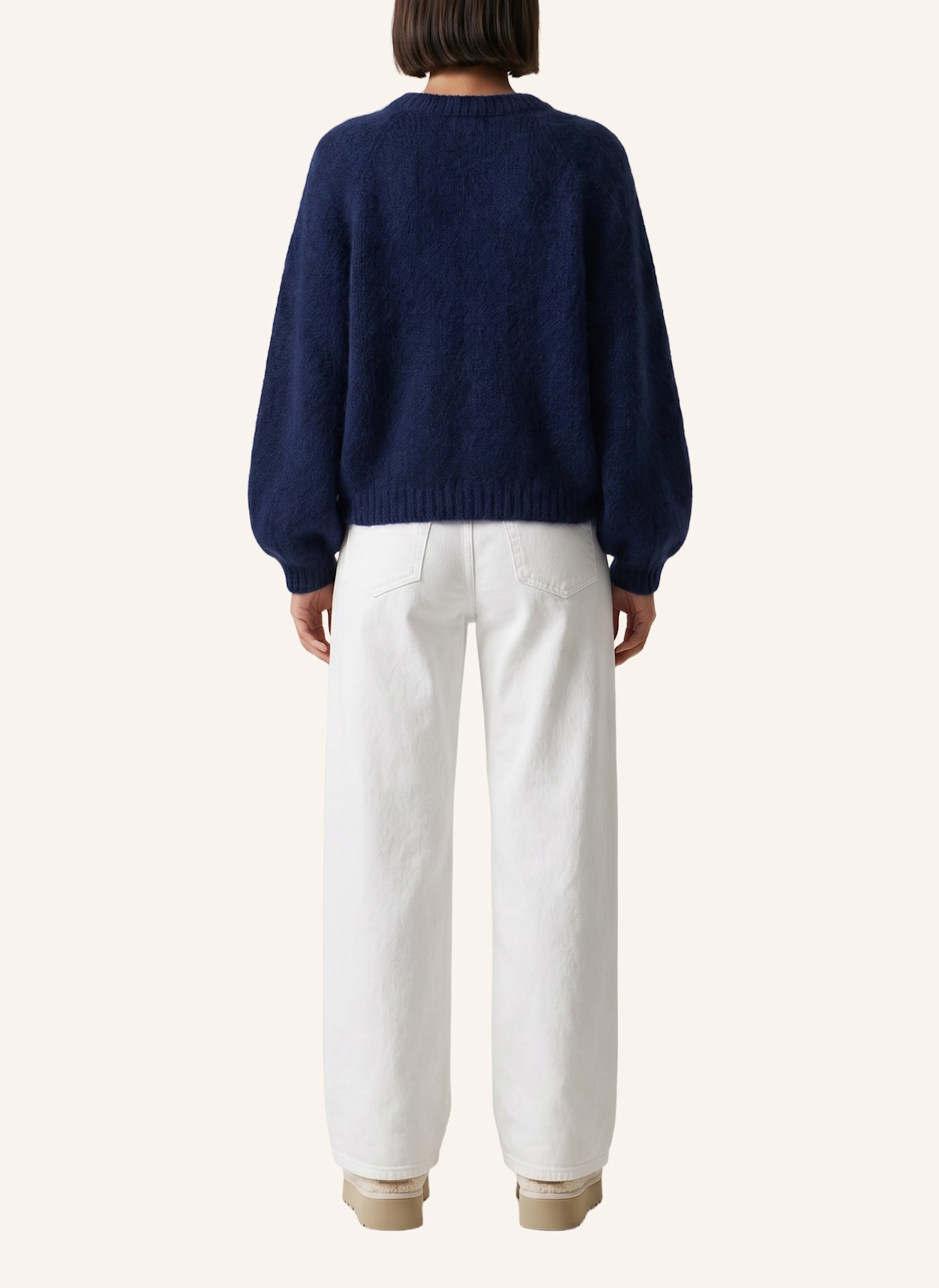 AMERICANDREAMS Mohair Knit Pullover Rosie: DUNKELBLAU
