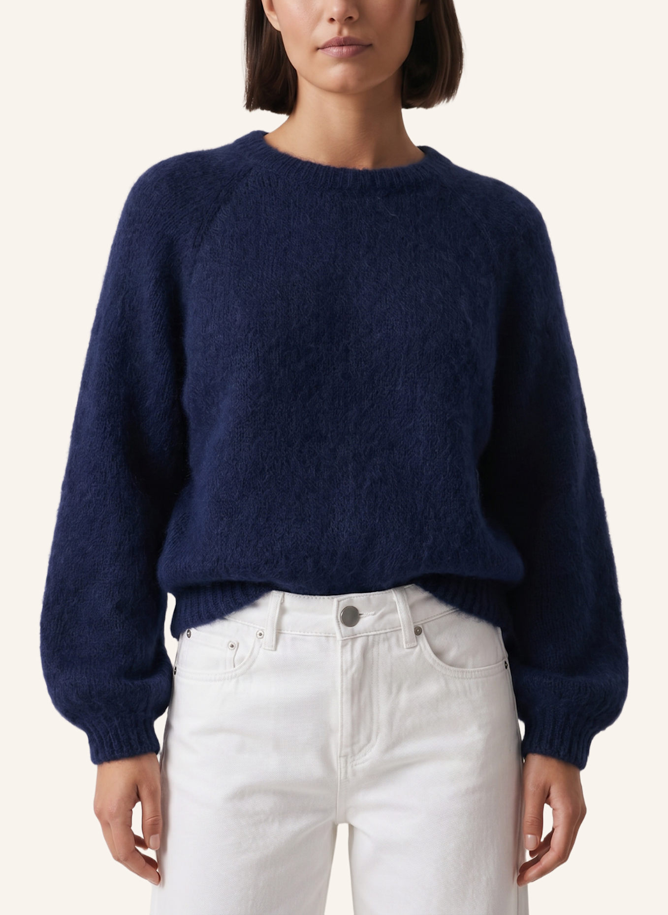 AMERICANDREAMS Mohair Knit Pullover Rosie: DUNKELBLAU