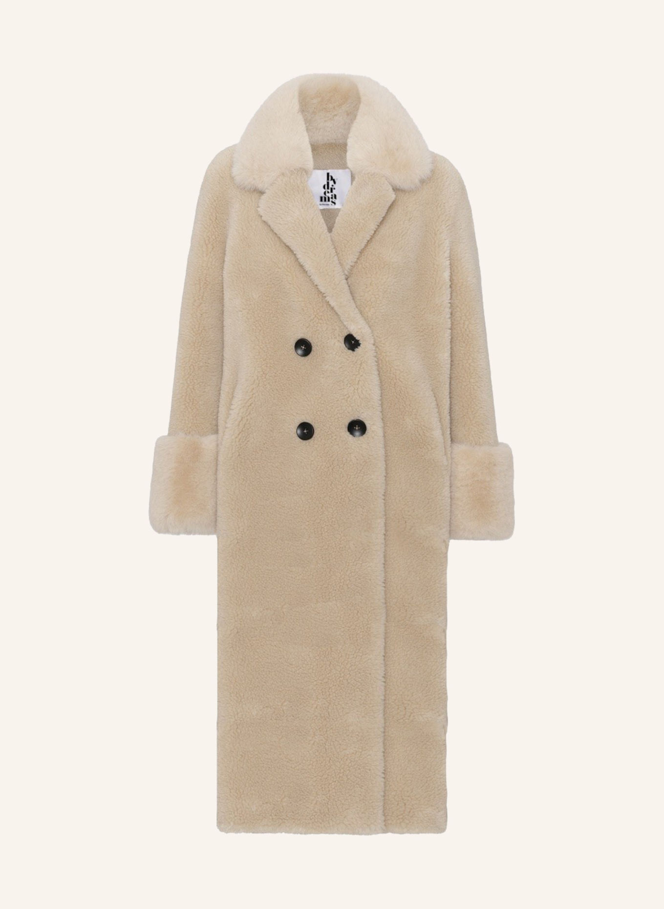 AMERICANDREAMS Wool Coat Long Fiona: BEIGE