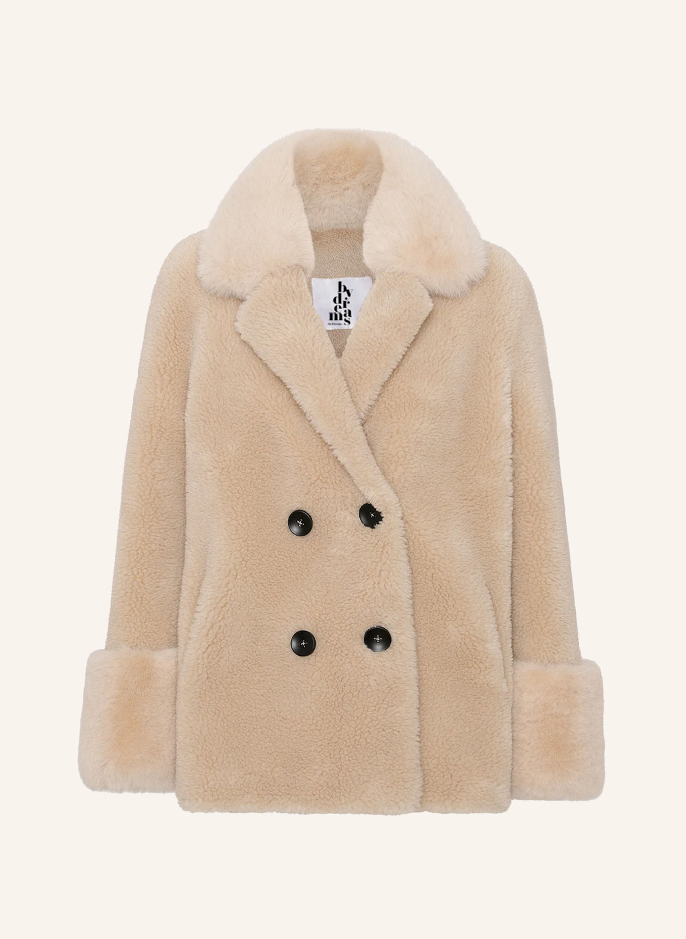 AMERICANDREAMS Wool Coat Short Fiona: BEIGE