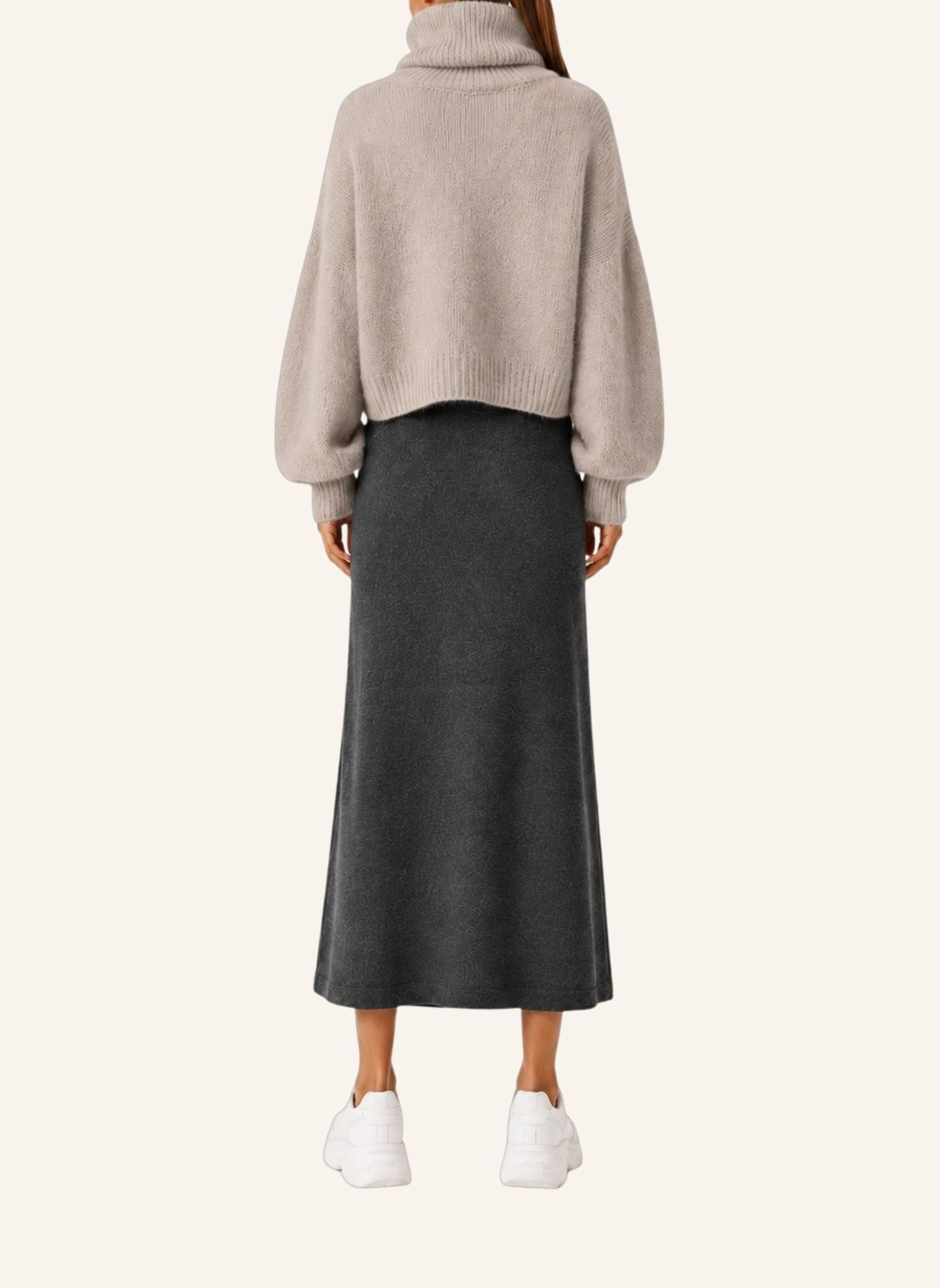AMERICANDREAMS Rollneck Cropped Alpaca Pullover Andrea: TAUPE