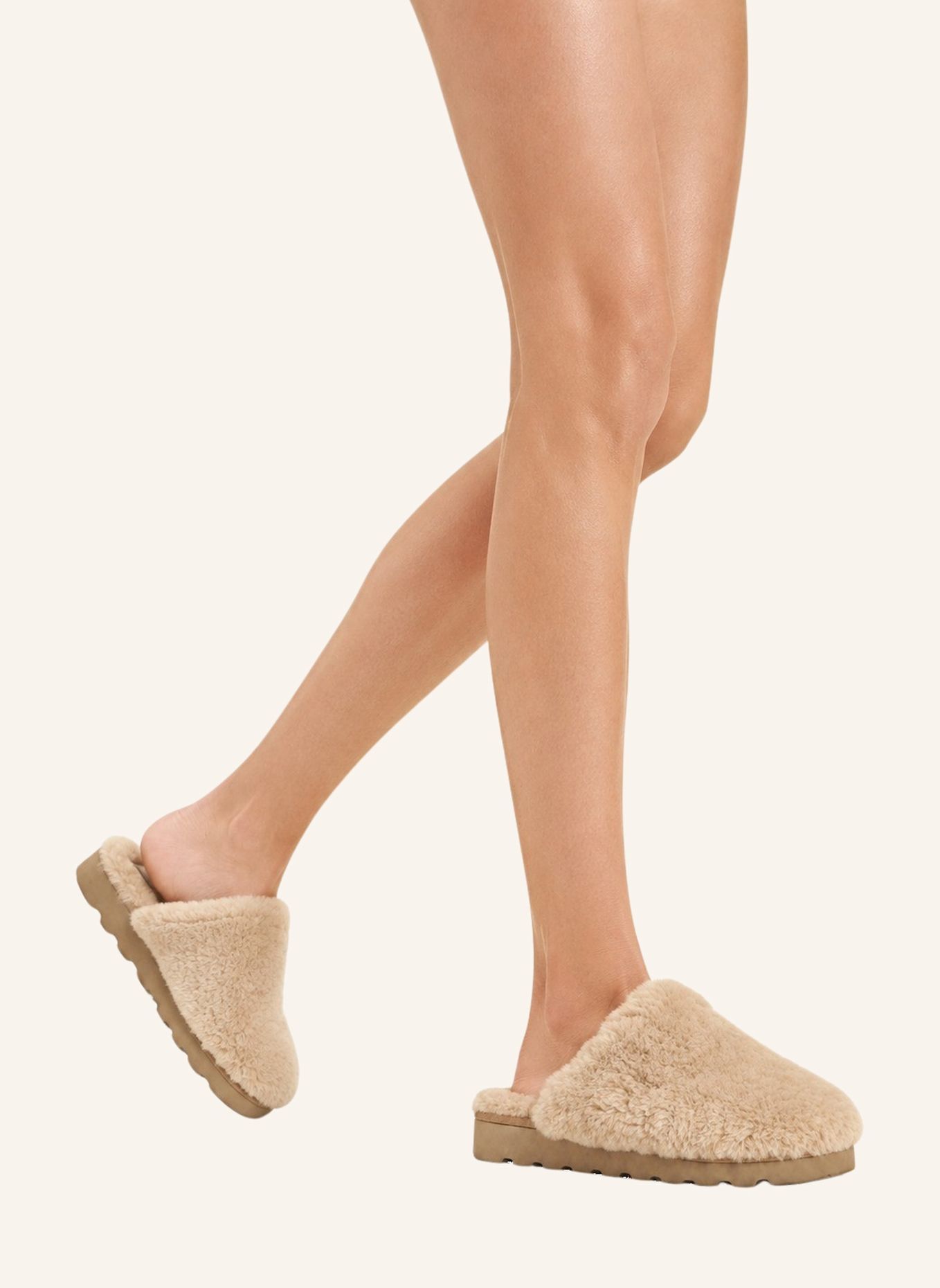 AMERICANDREAMS AVEN Wool Slippers: BEIGE