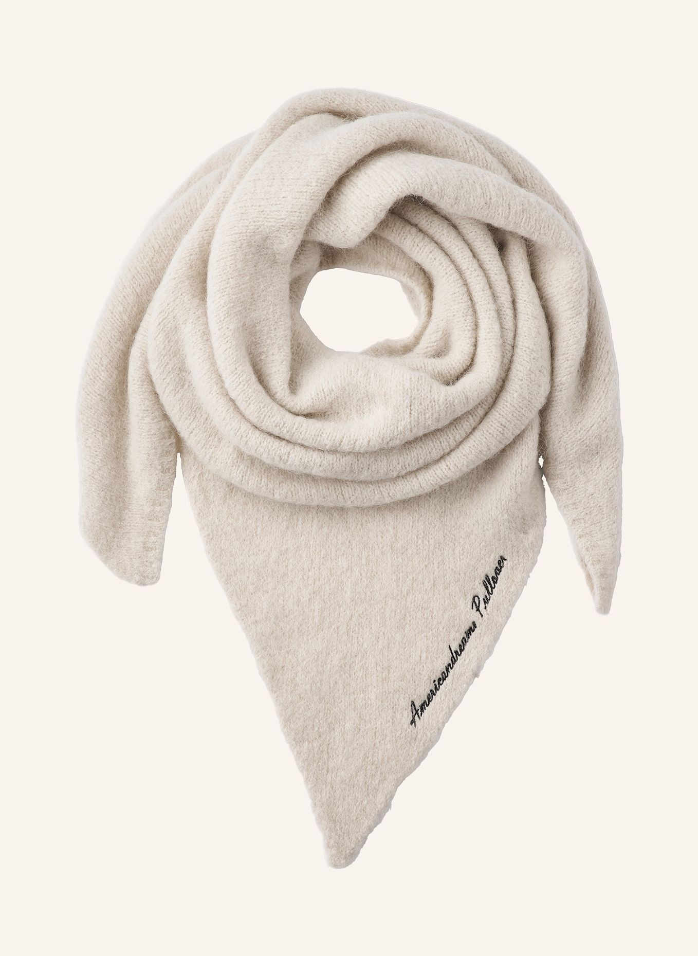 AMERICANDREAMS Alpaca Scarf Atiya: BEIGE