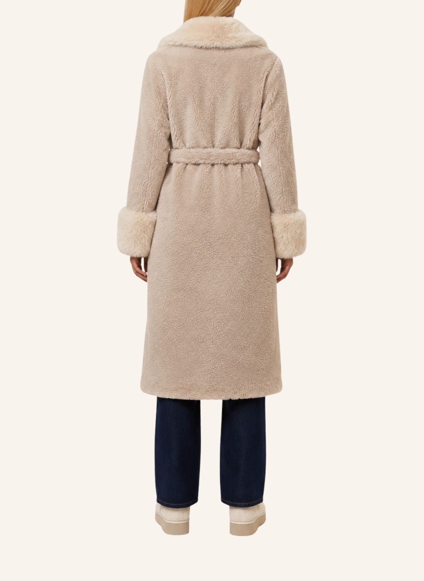 AMERICANDREAMS Teddybont-Mantel FARAH: BEIGE