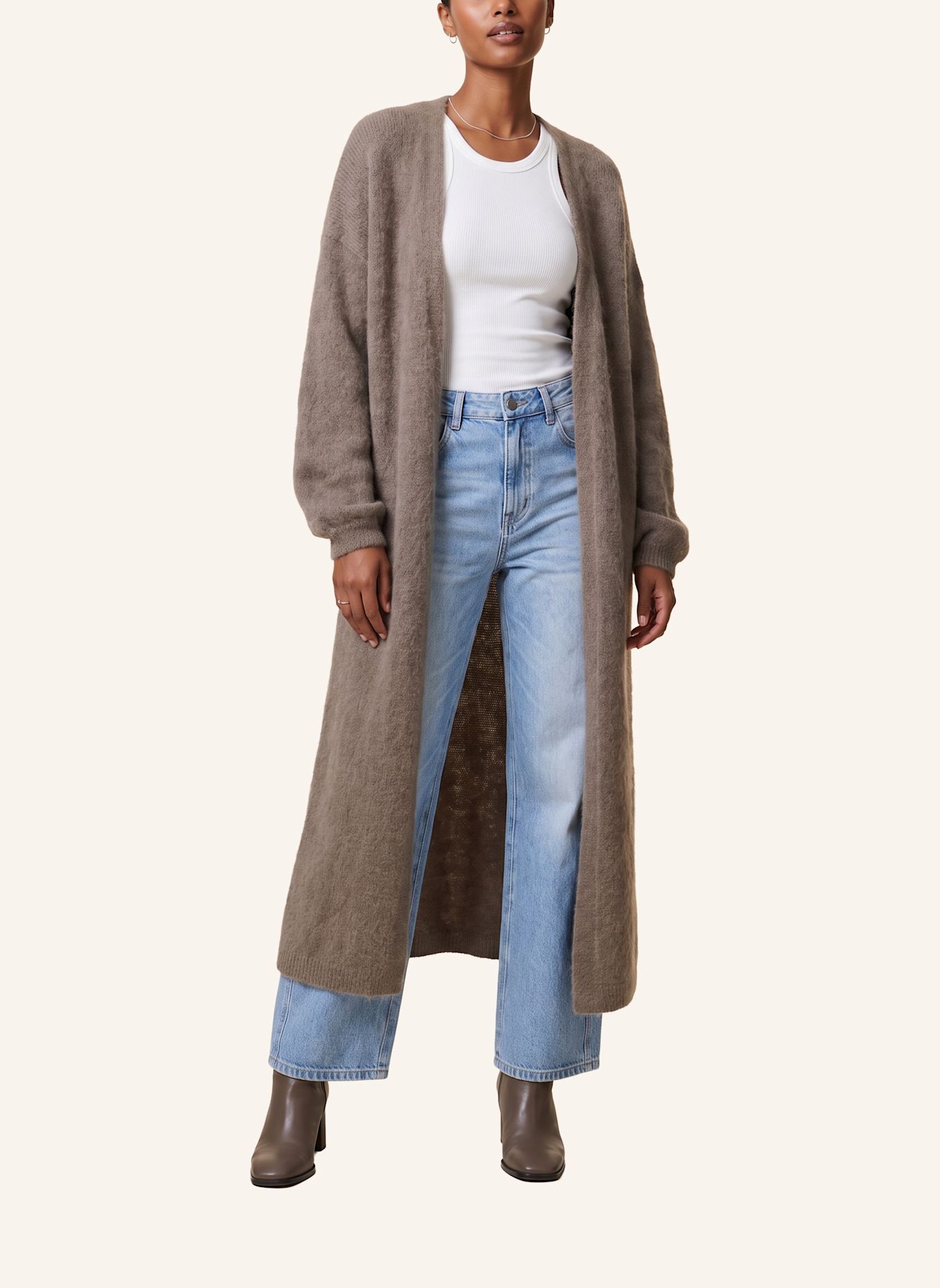AMERICANDREAMS Cardigan Azra: TAUPE