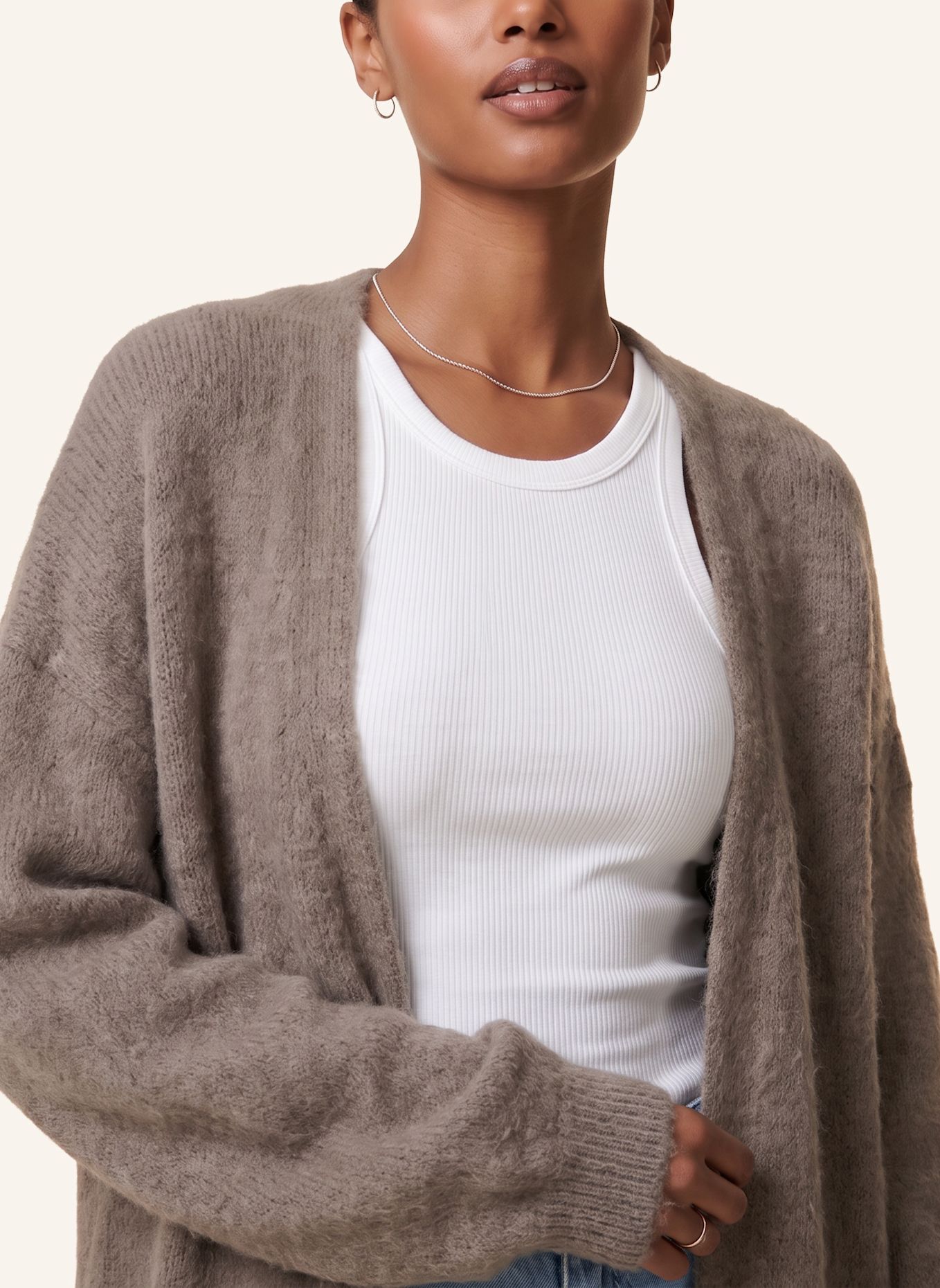 AMERICANDREAMS Cardigan Azra: TAUPE