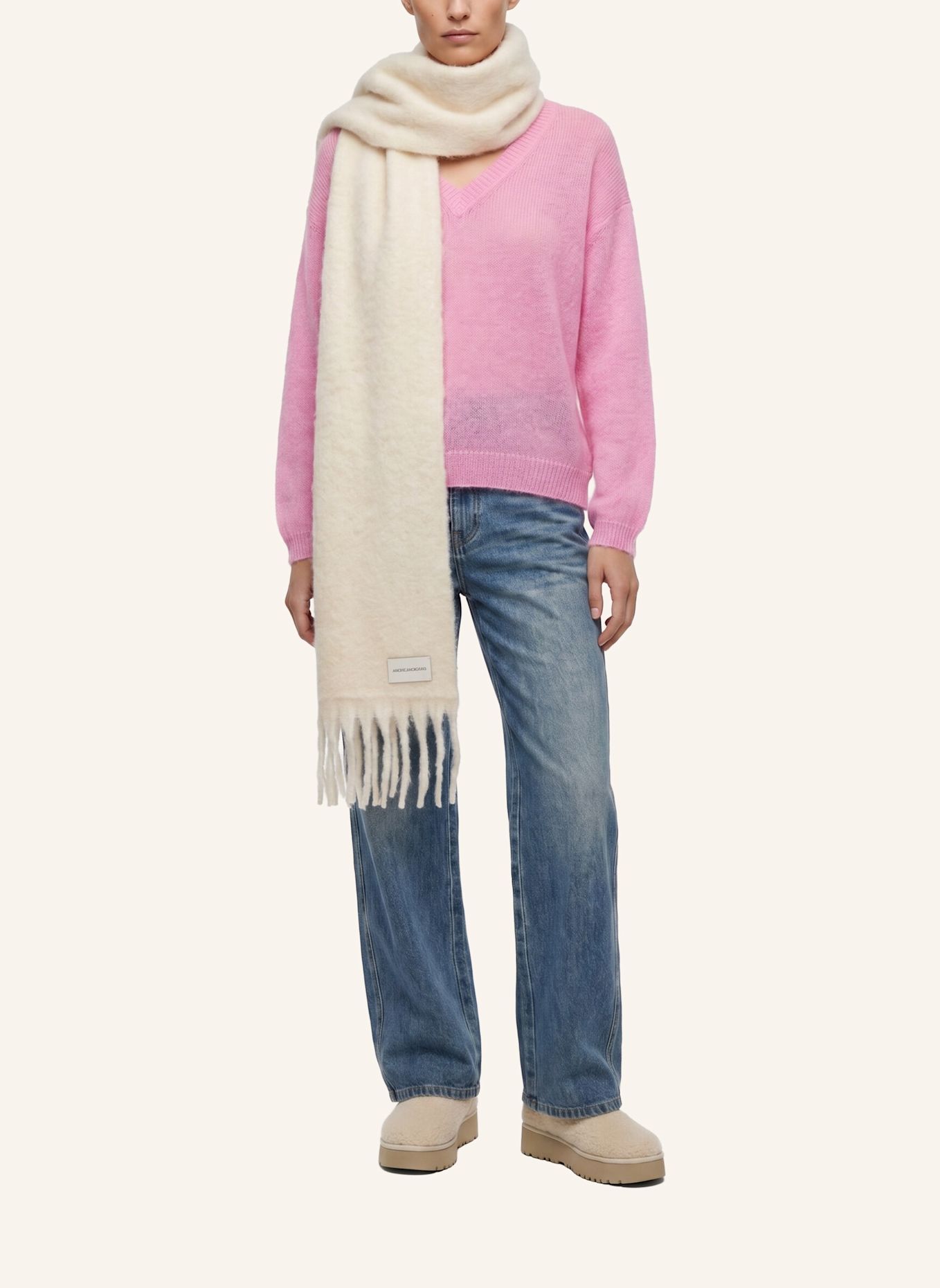AMERICANDREAMS MAUI Oversized Scarf: WHITE