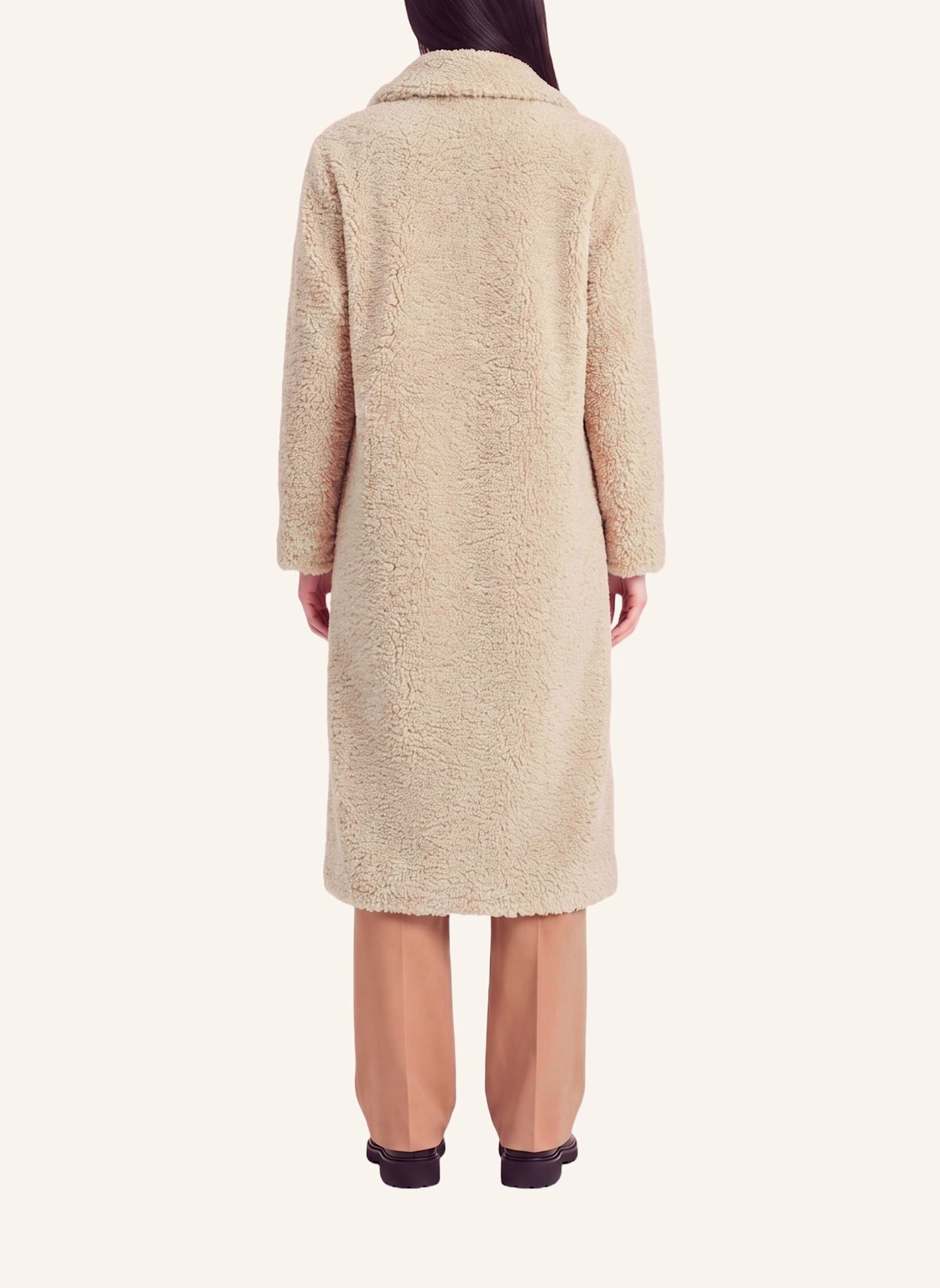 AMERICANDREAMS Long Coat Without Fur Fiona: BEIGE