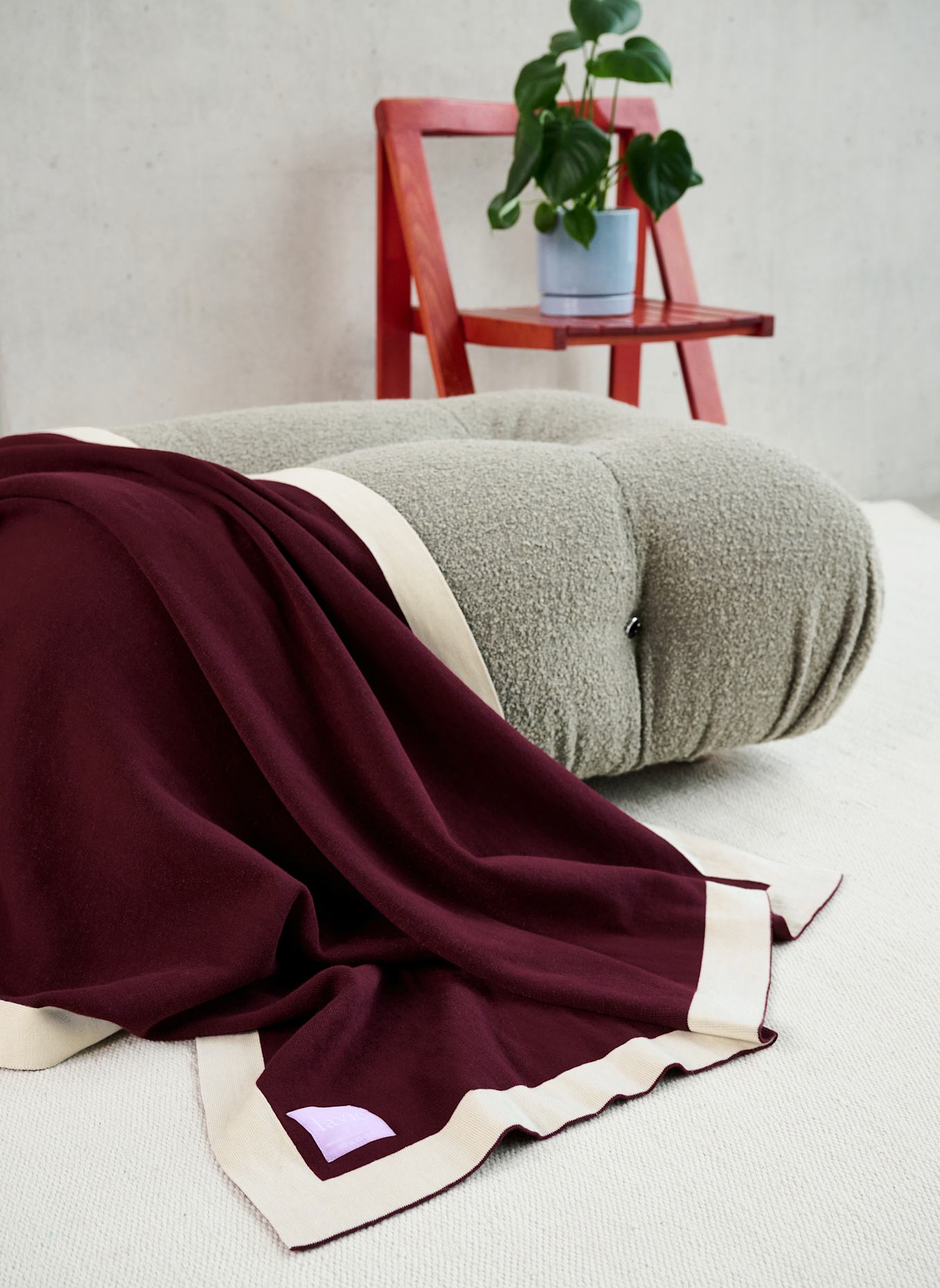 lavie Plaid LOLLA: DUNKELROT/ BEIGE