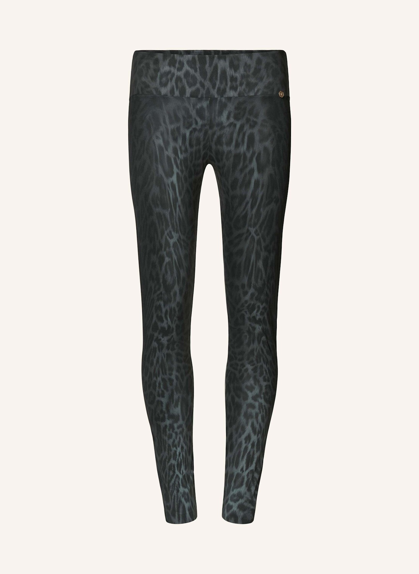 INA KESS Hose LEOPARDI PRINT PANTS: DUNKELGRÜN