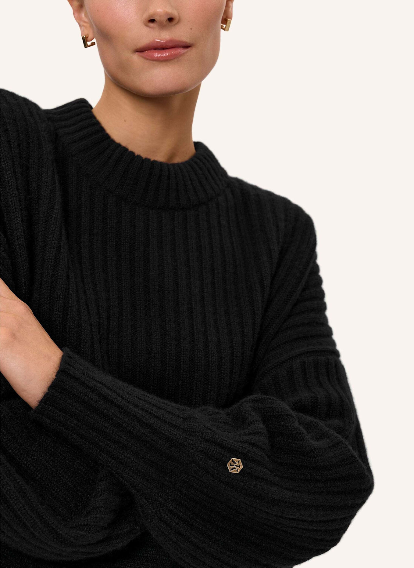 INA KESS Pullover AMURI CASHMERE SWEATER: SCHWARZ