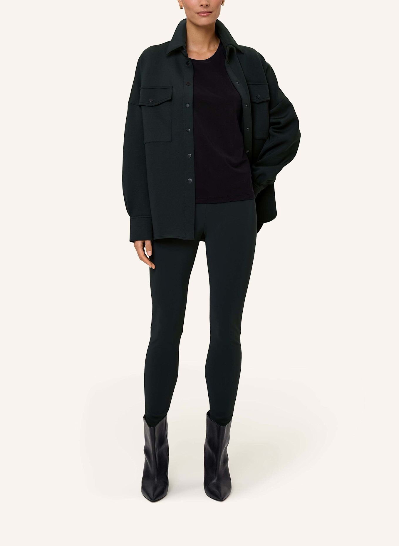 INA KESS Hemdbluse ECIRE SHIRT JACKET: DUNKELGRÜN