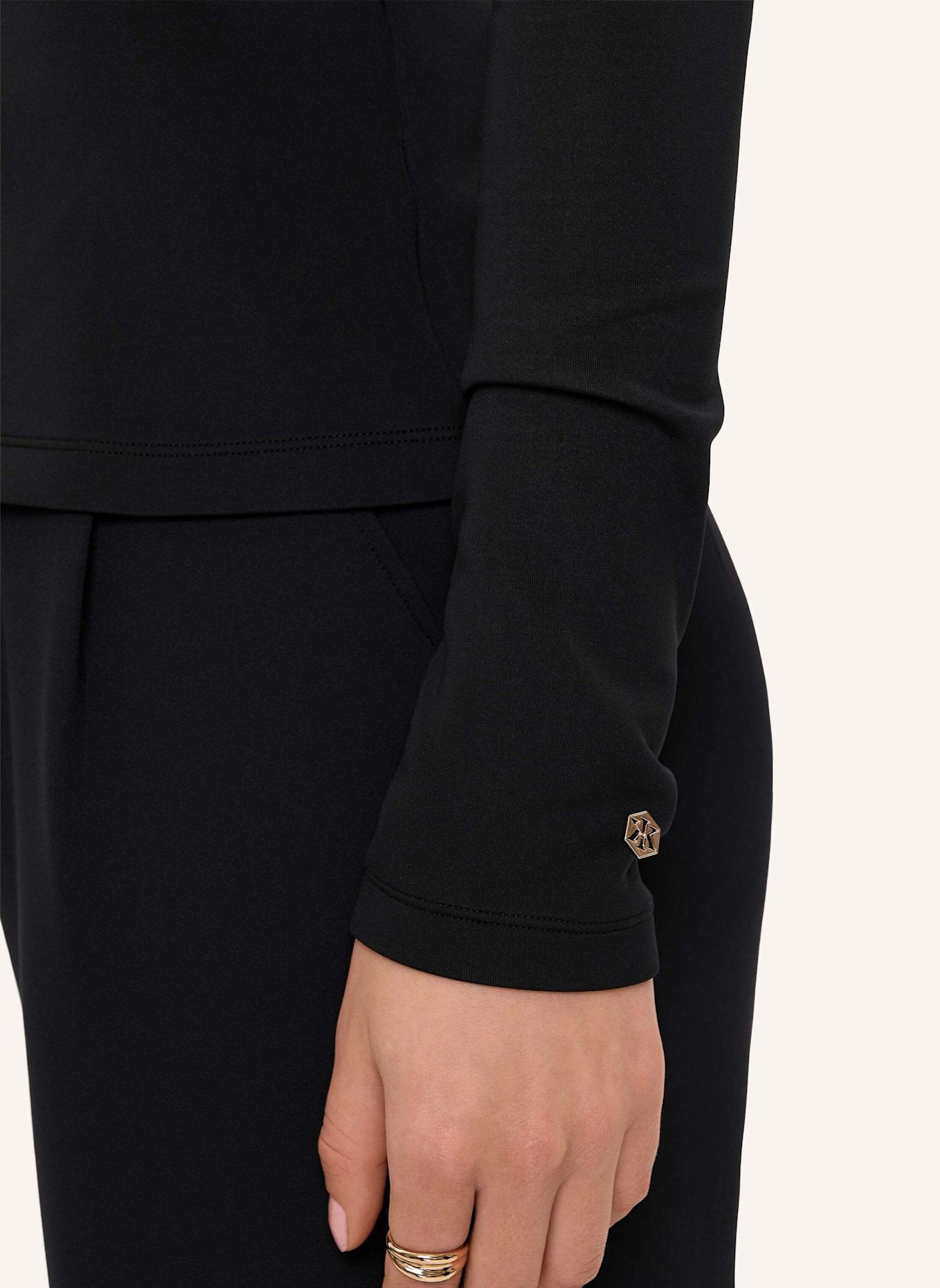 INA KESS Pullover LYNNIC HIGHNECK TOP: SCHWARZ