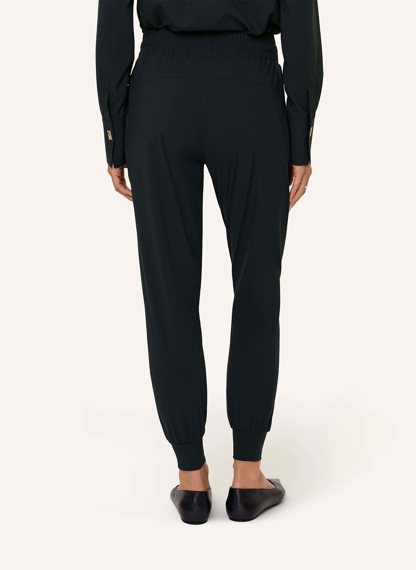 INA KESS Hose LUXE LÉGER TRACK PANTS: DUNKELGRÜN