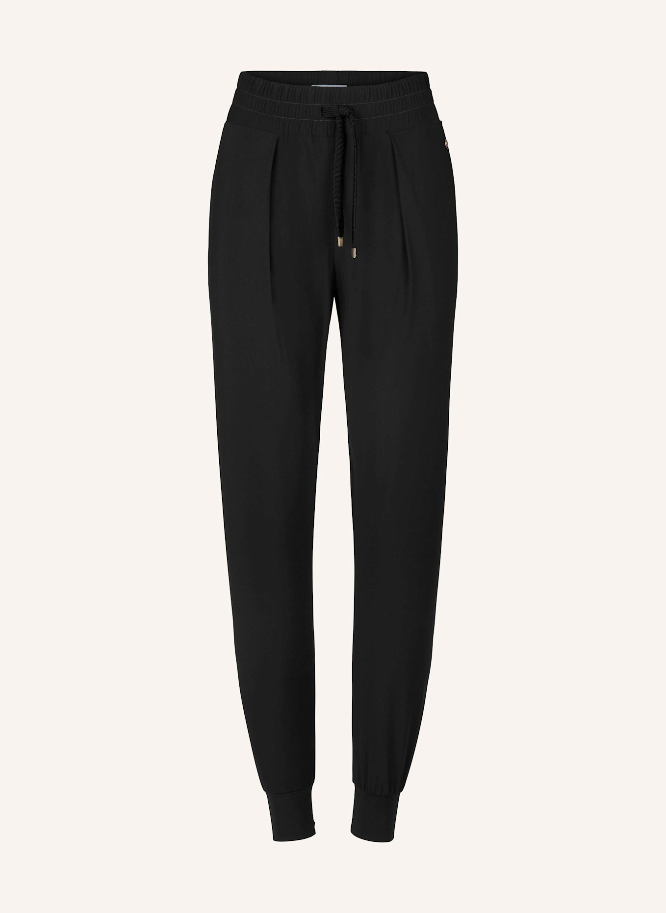 INA KESS Hose LUXE LÉGER TRACK PANTS: SCHWARZ