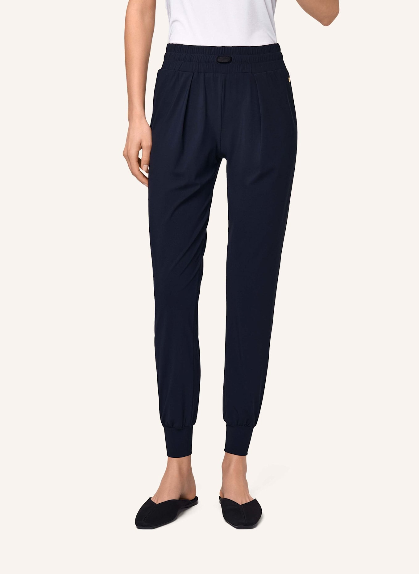 INA KESS Hose LUXE LÉGER TRACK PANTS: DUNKELBLAU