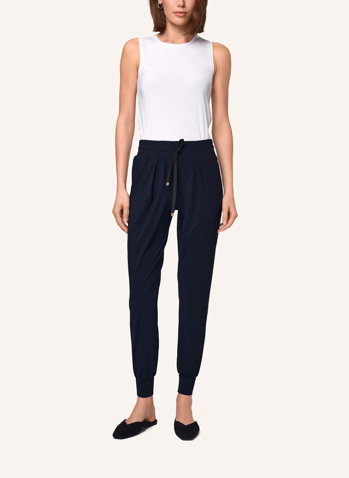 INA KESS Hose LUXE LÉGER TRACK PANTS: DUNKELBLAU