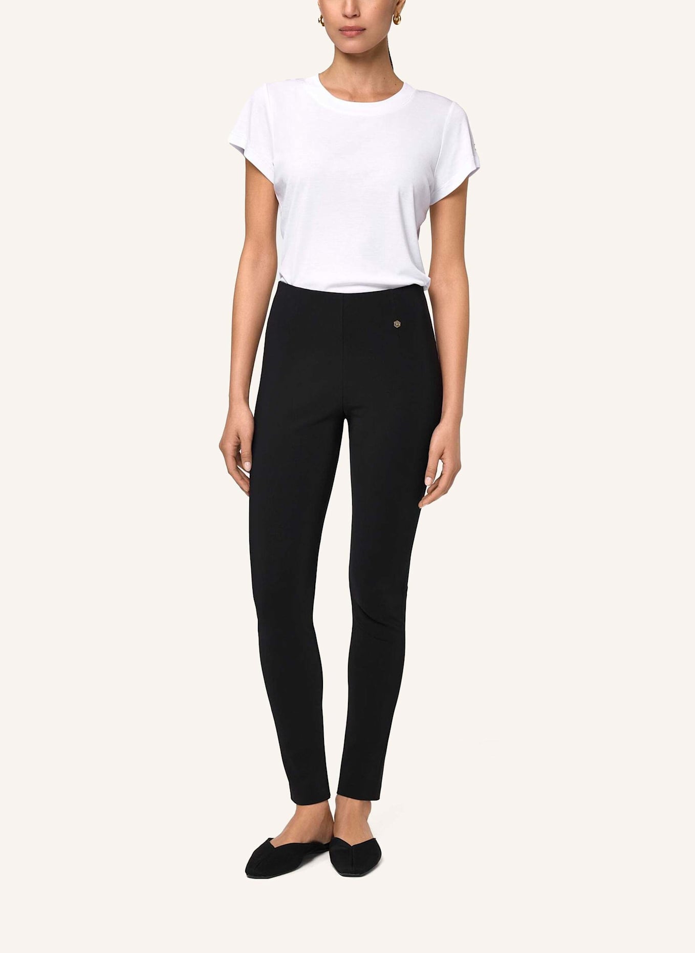 INA KESS Hose ELLA STRETCH PANTS: SCHWARZ