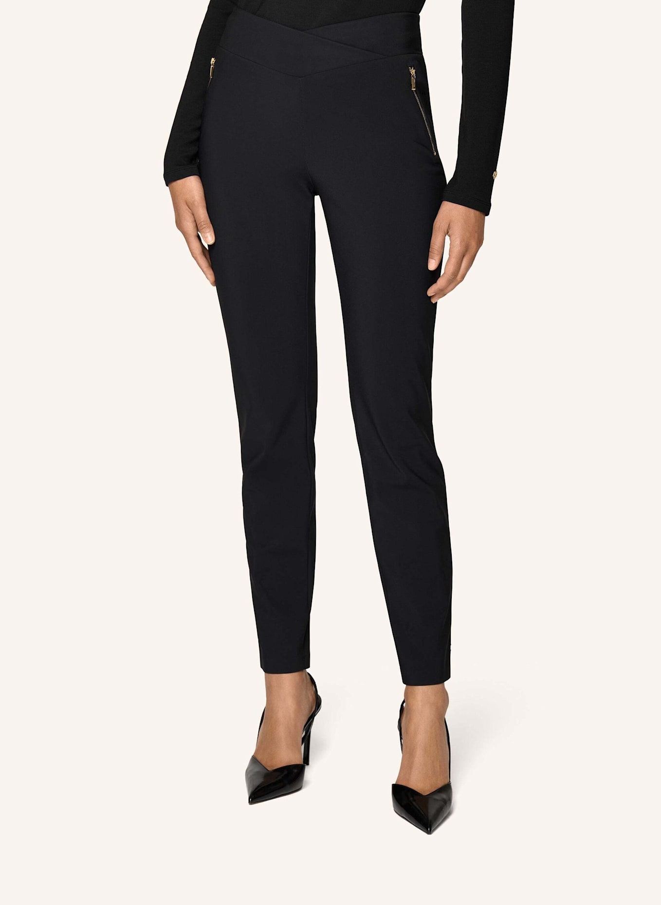 INA KESS Hose LIV STRETCH PANTS: SCHWARZ
