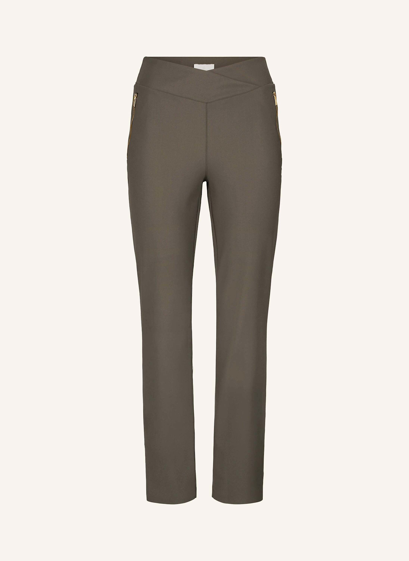 INA KESS Hose LIV STRETCH PANTS: GRÜN/ GRAU