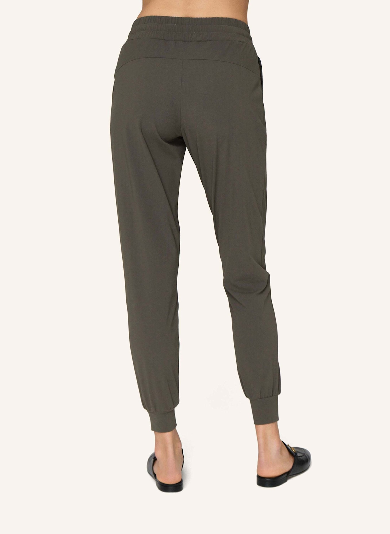 INA KESS Hose LUXE LÉGER TRACK PANTS: GRÜN/ GRAU