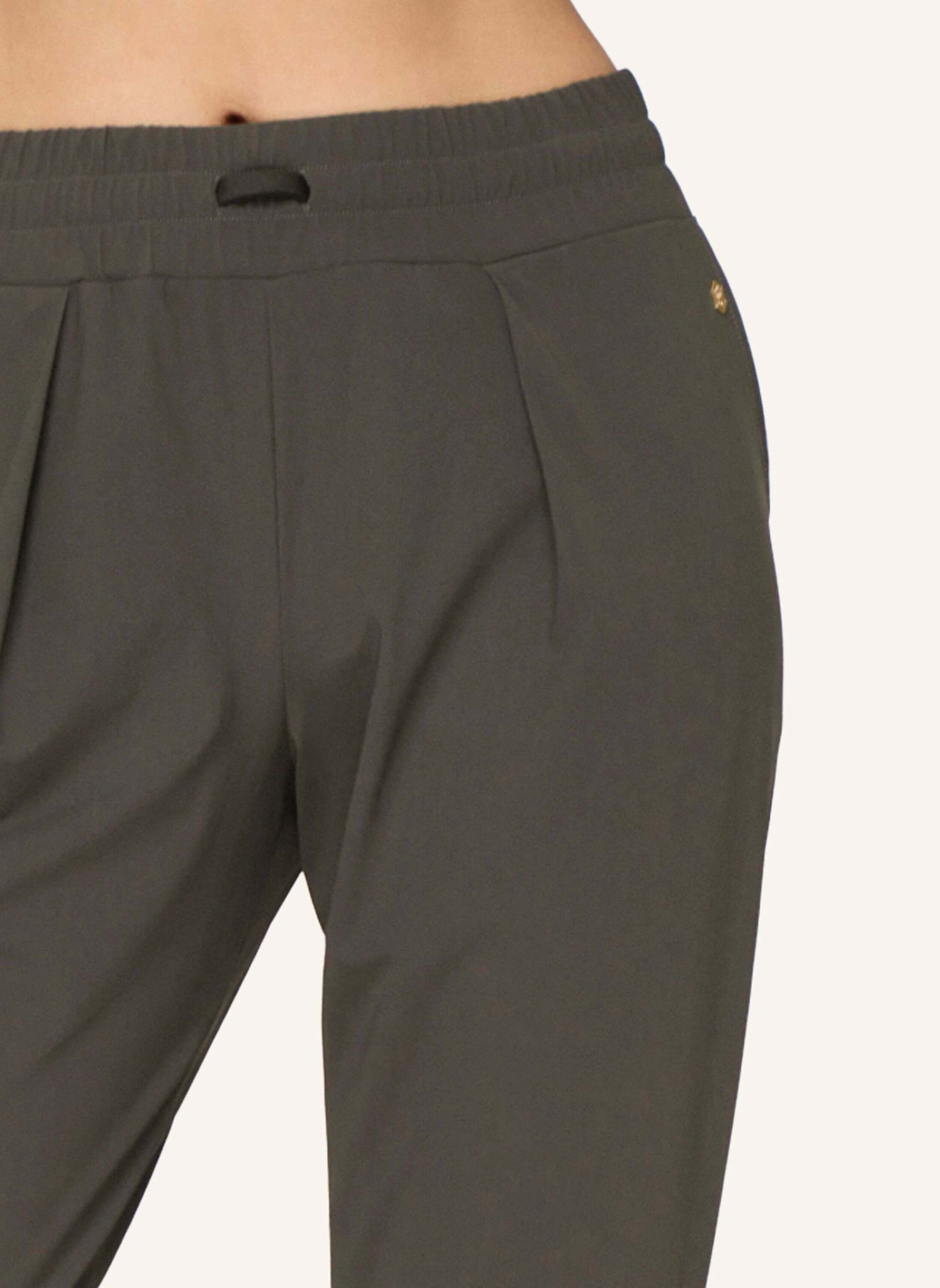 INA KESS Hose LUXE LÉGER TRACK PANTS: GRÜN/ GRAU