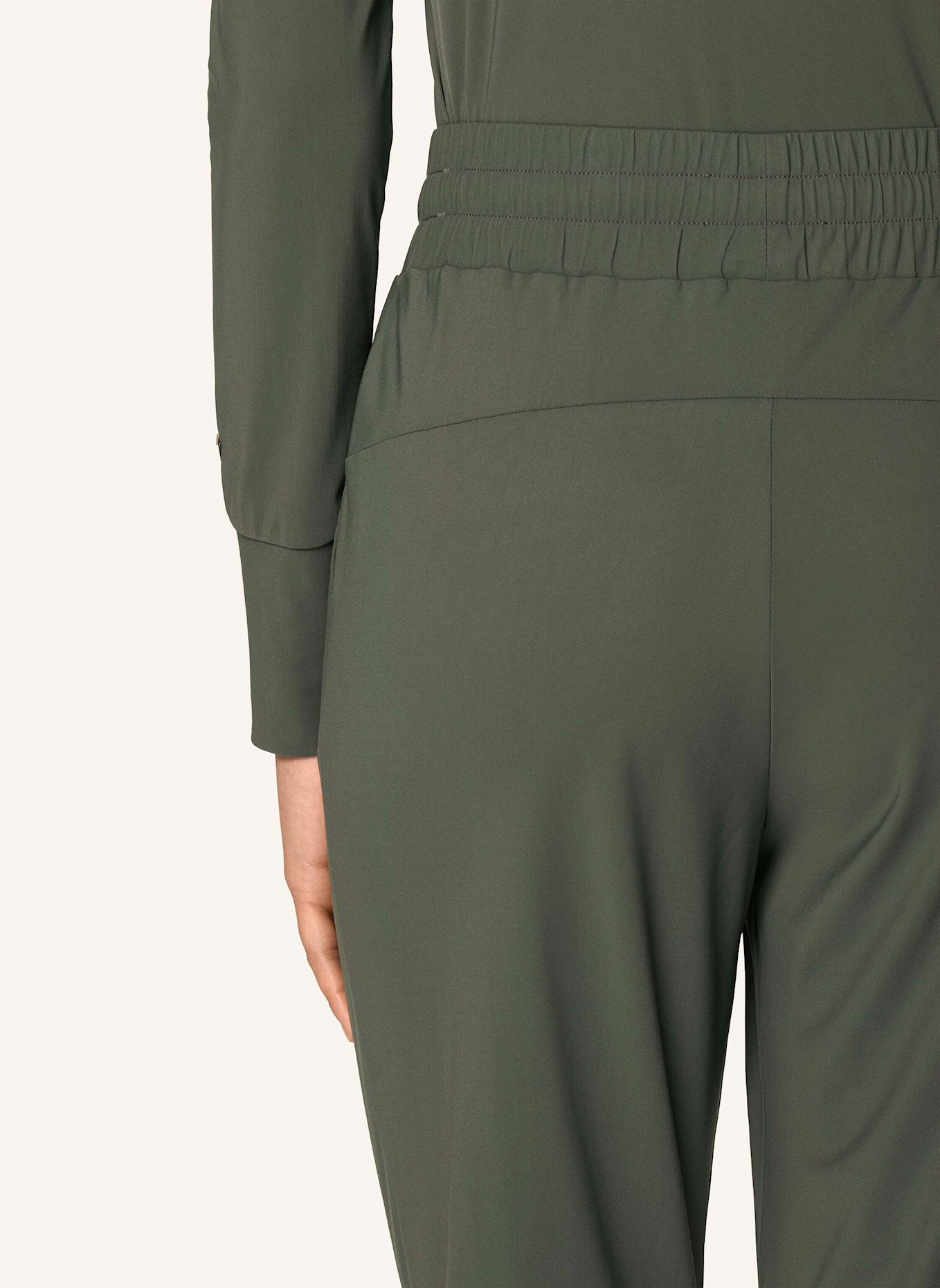 INA KESS Hose LUXE LÉGER TRACK PANTS: GRÜN