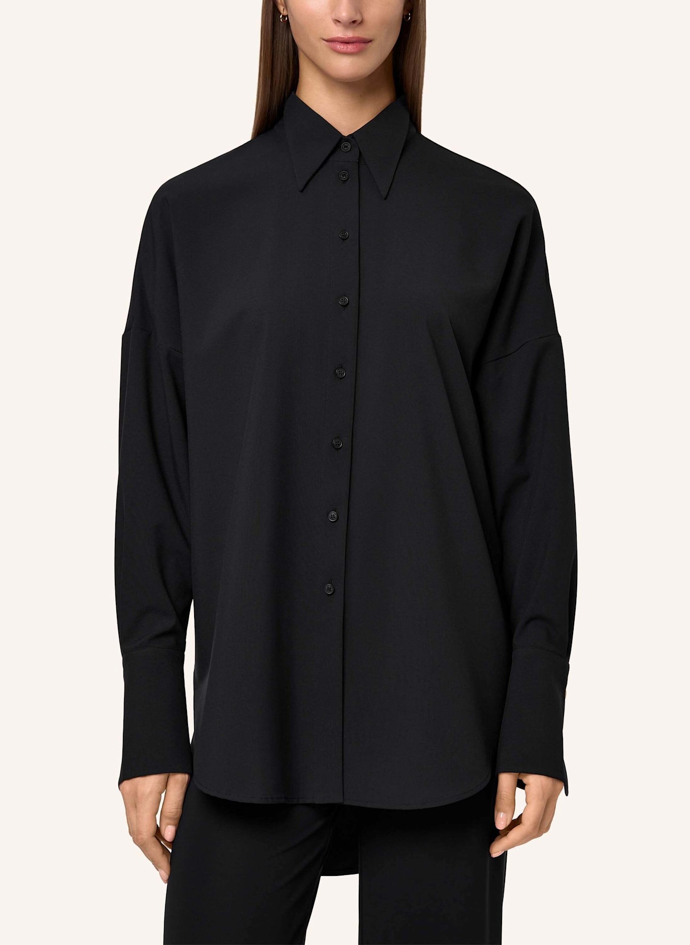 INA KESS Hemdbluse MARASAL STRETCH SHIRT: SCHWARZ