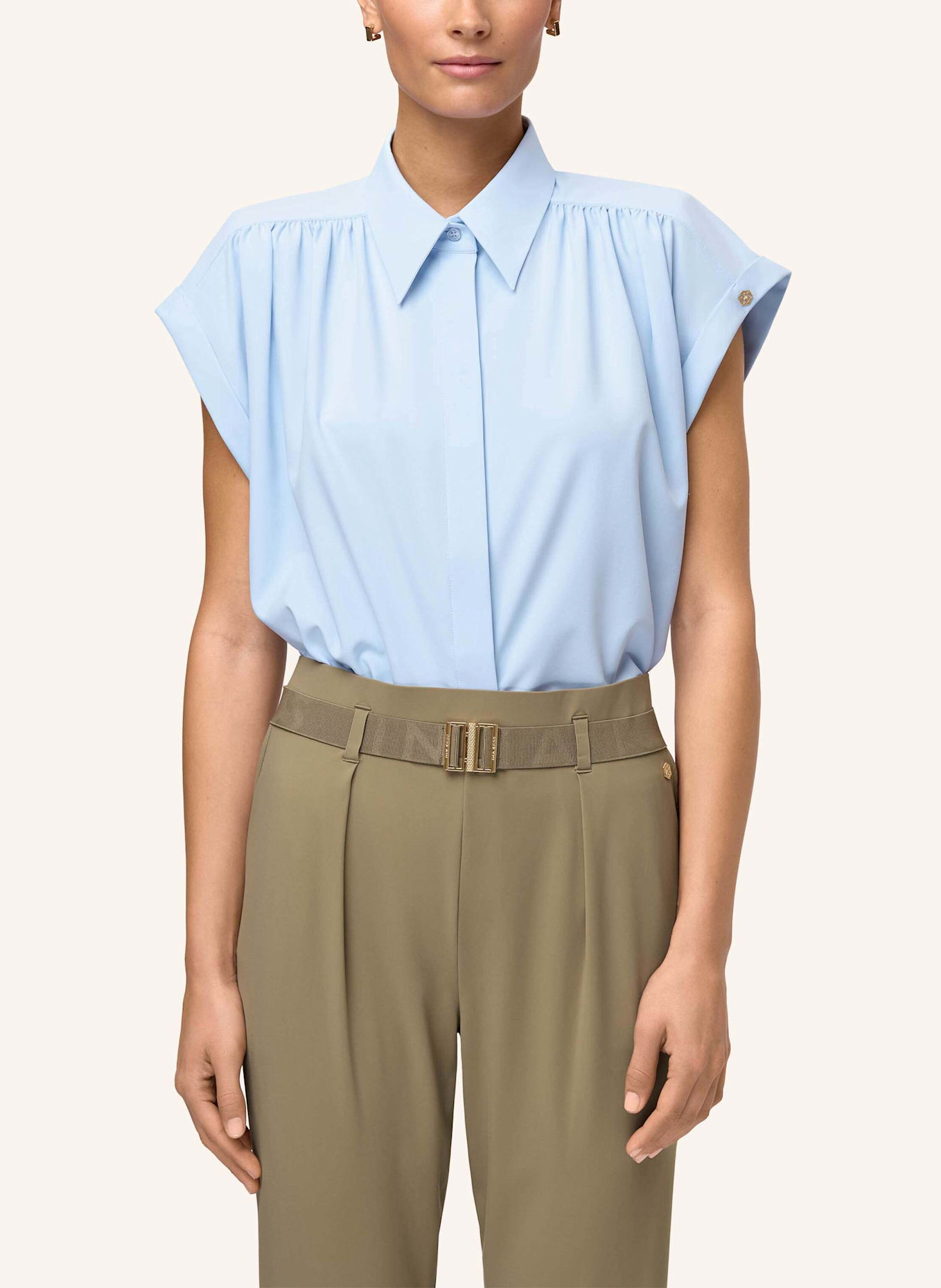 INA KESS Bluse CASETTE BLOUSE: HELLBLAU