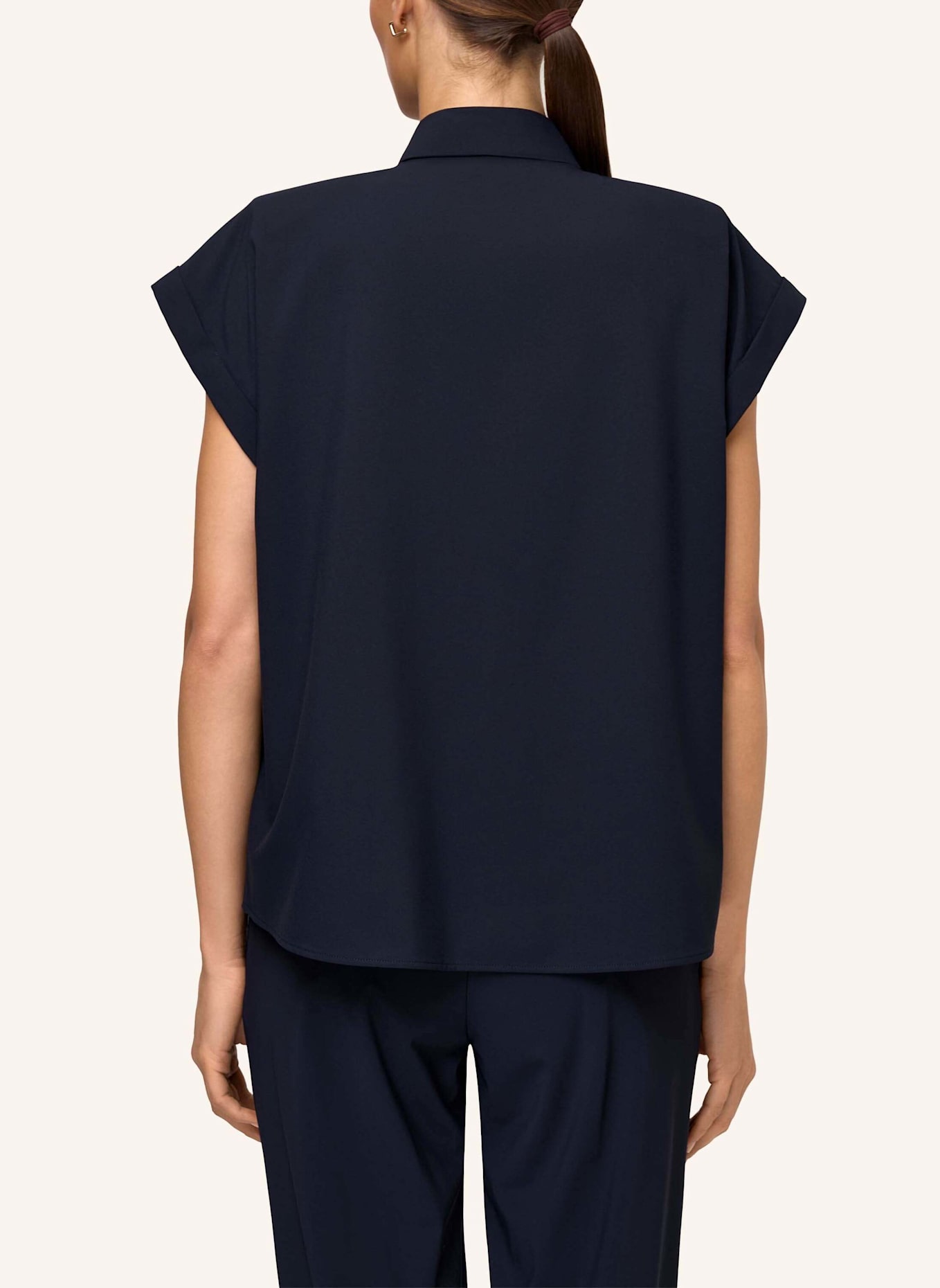 INA KESS Bluse CASETTE BLOUSE: DUNKELBLAU