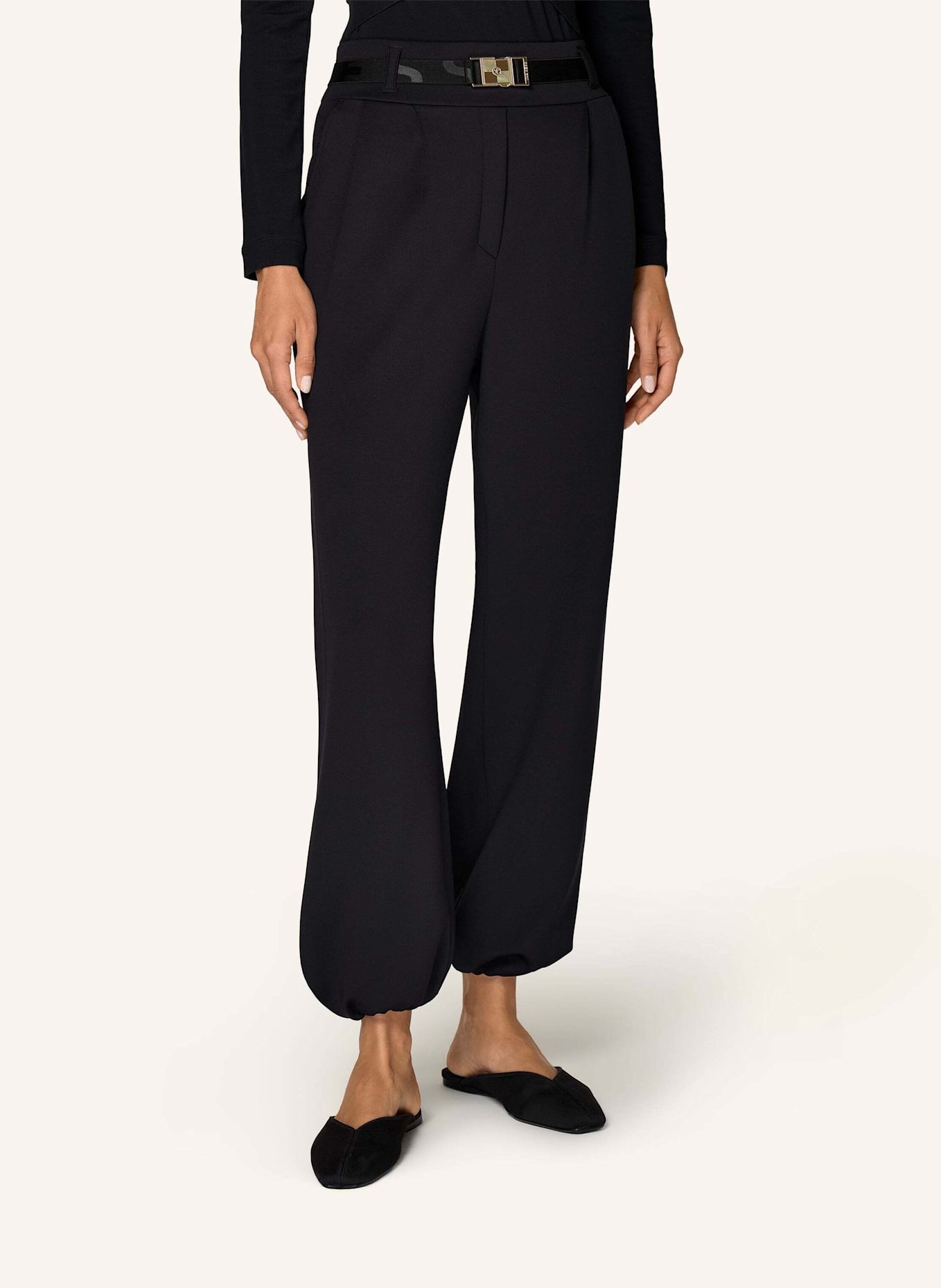 INA KESS Hose SICANI STRETCH PANT: SCHWARZ