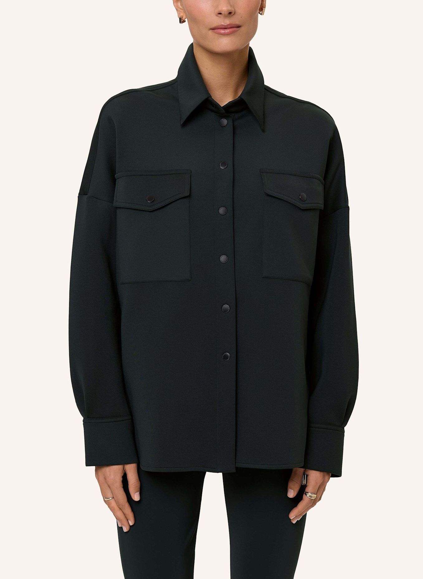 INA KESS Hemdbluse ECIRE SHIRT JACKET: DUNKELGRÜN