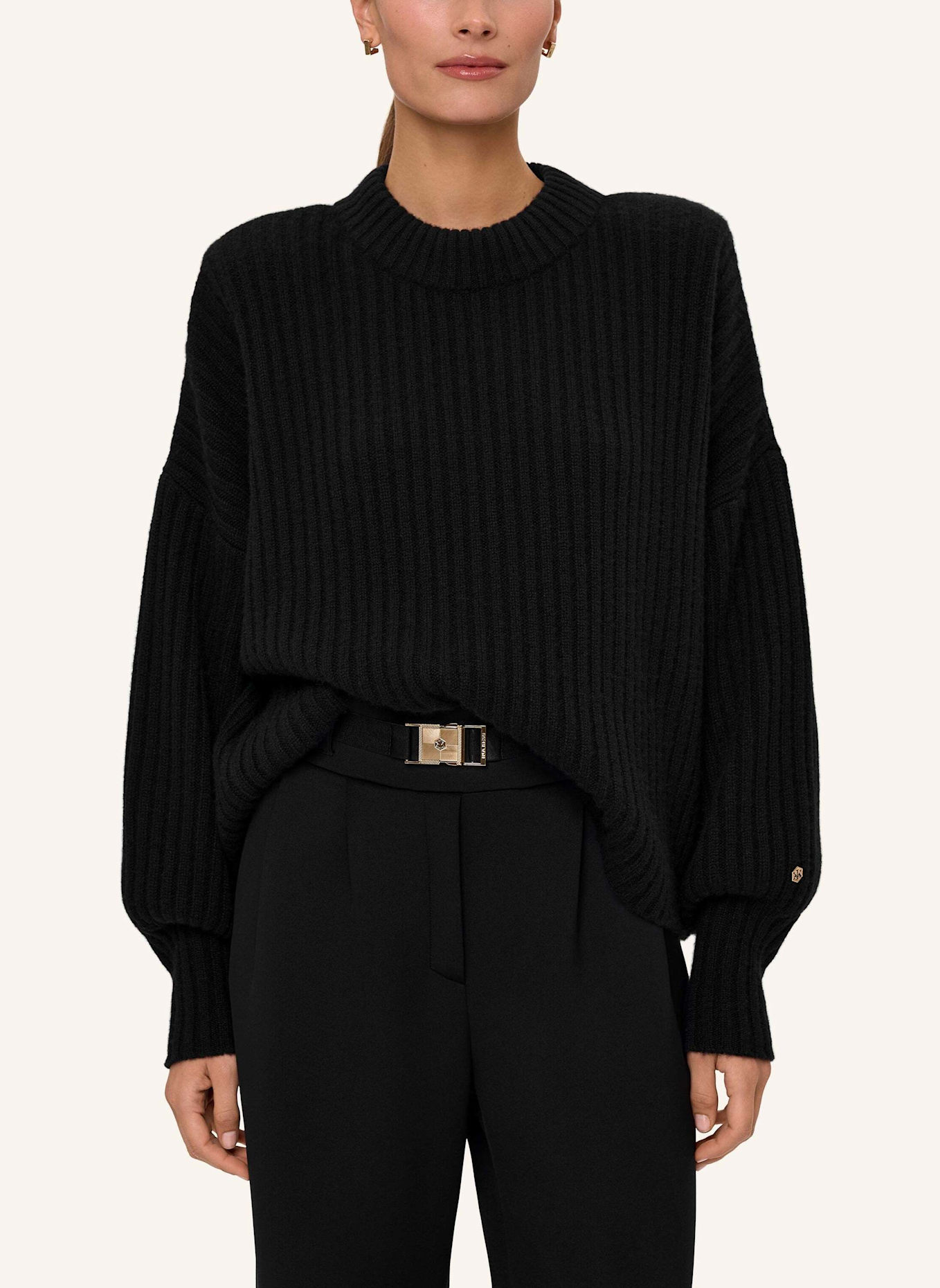 INA KESS Pullover AMURI CASHMERE SWEATER: SCHWARZ