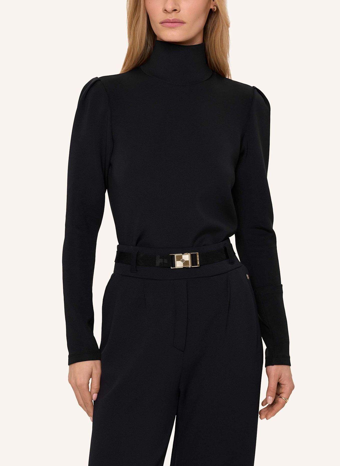 INA KESS Pullover LYNNIC HIGHNECK TOP: SCHWARZ