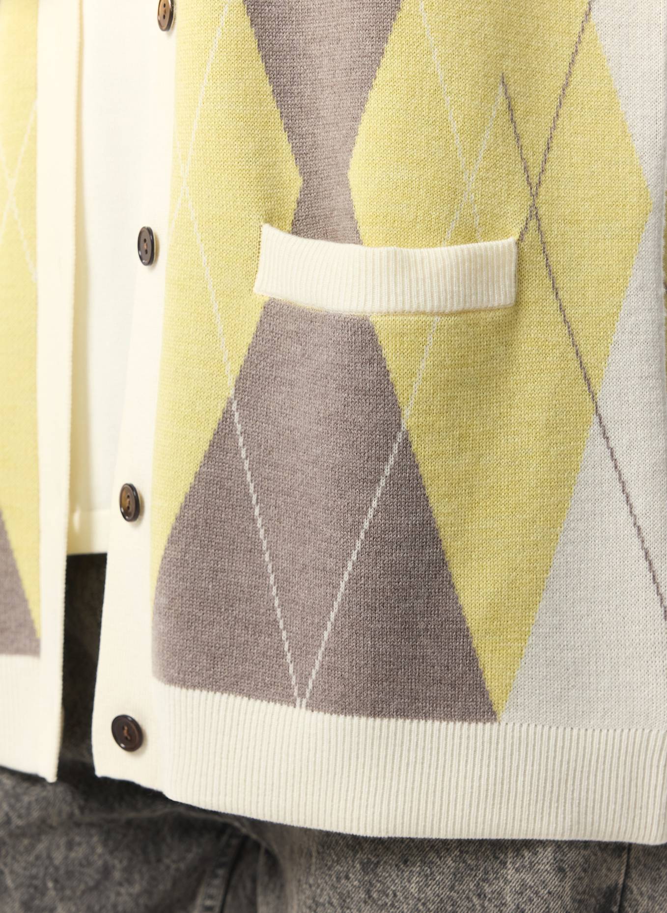 PINXIT Cardigan Cardigan: ECRU/ BRAUN