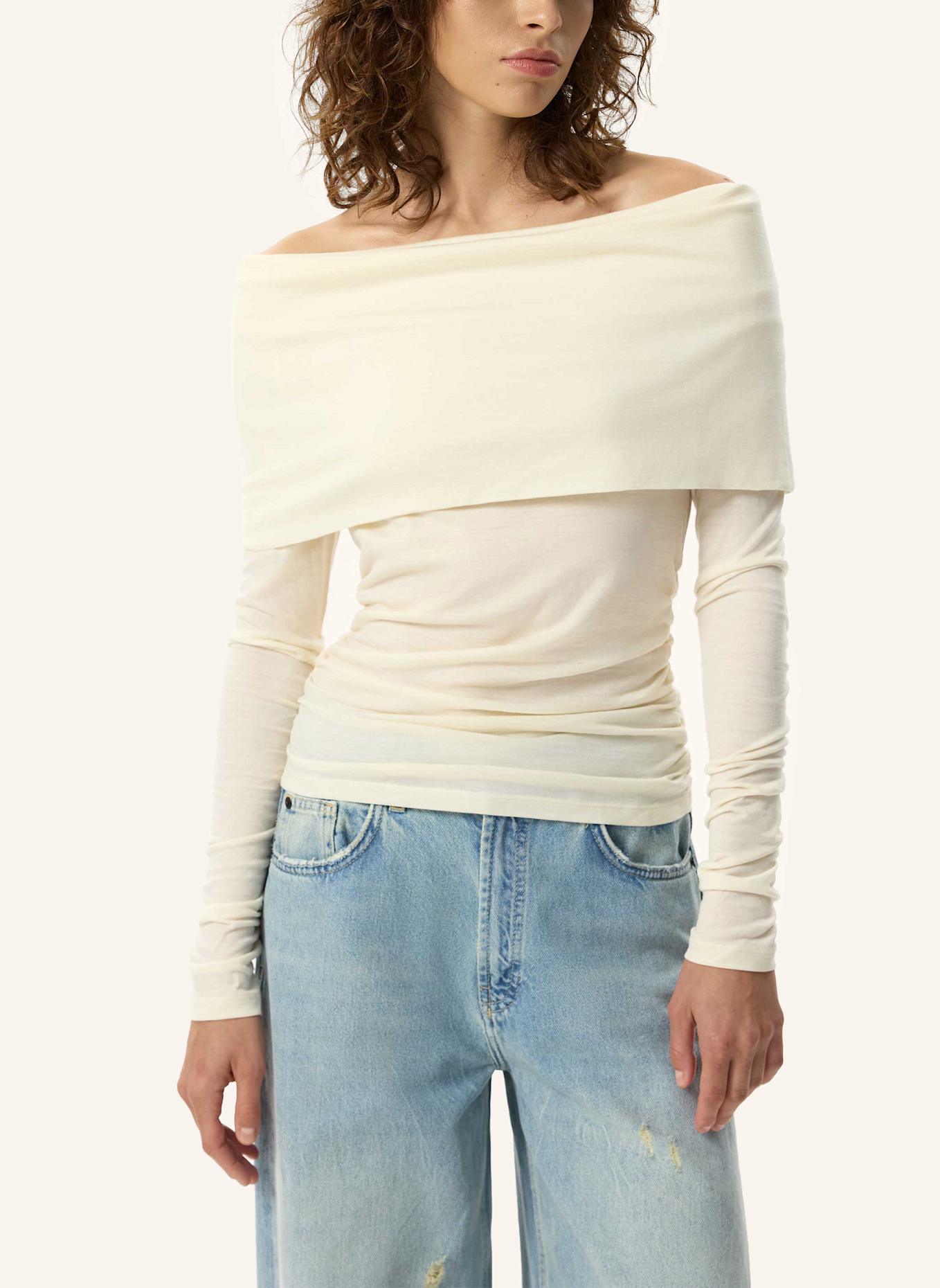 PINXIT Pullover Off-the-shoulder-Pullover: ECRU