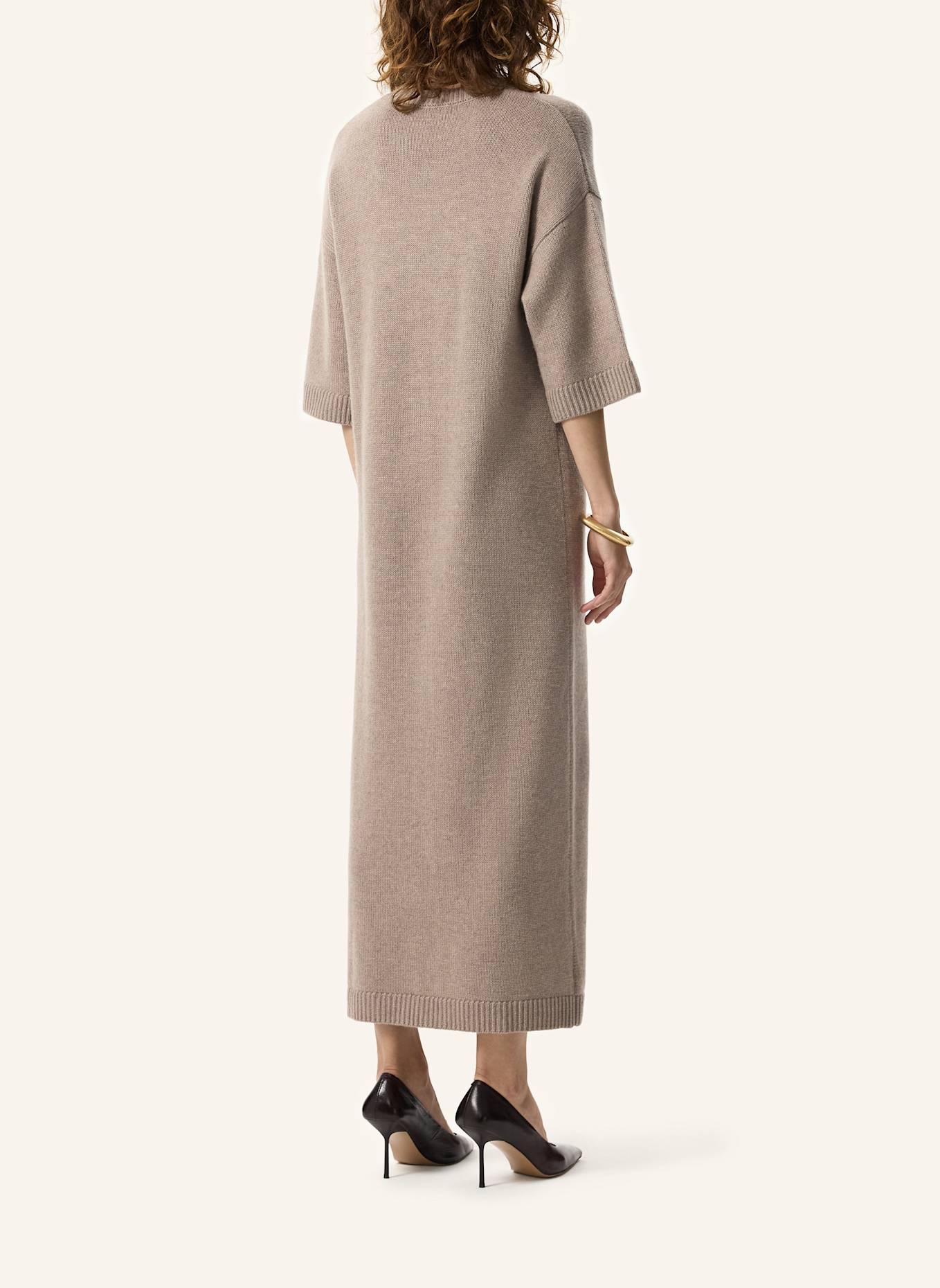 PINXIT Kleid Oversized Strickkleid: TAUPE