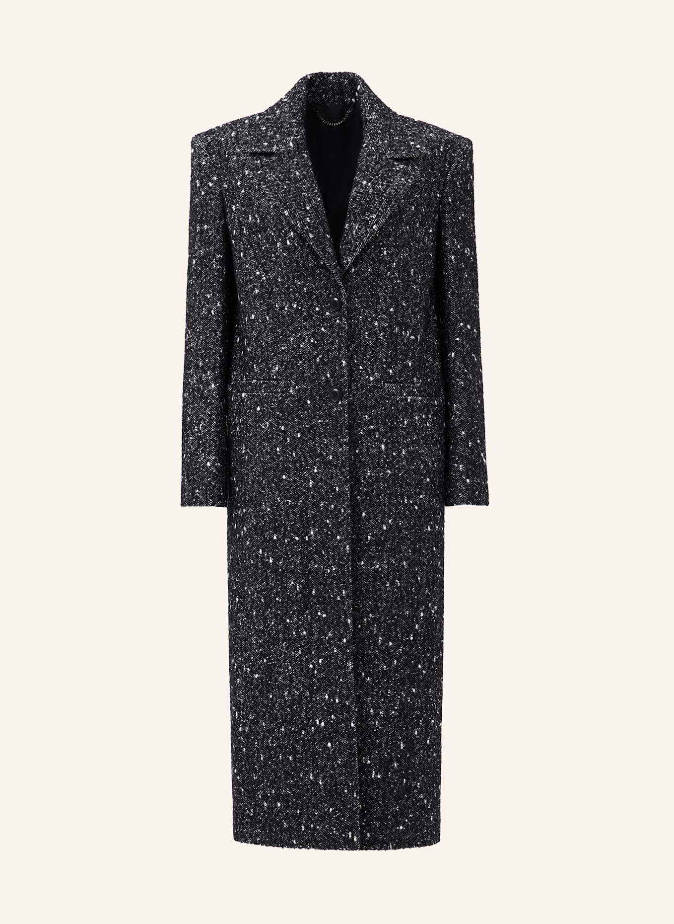 PINXIT Mantel Gerader Mantel: SCHWARZ/ WEISS