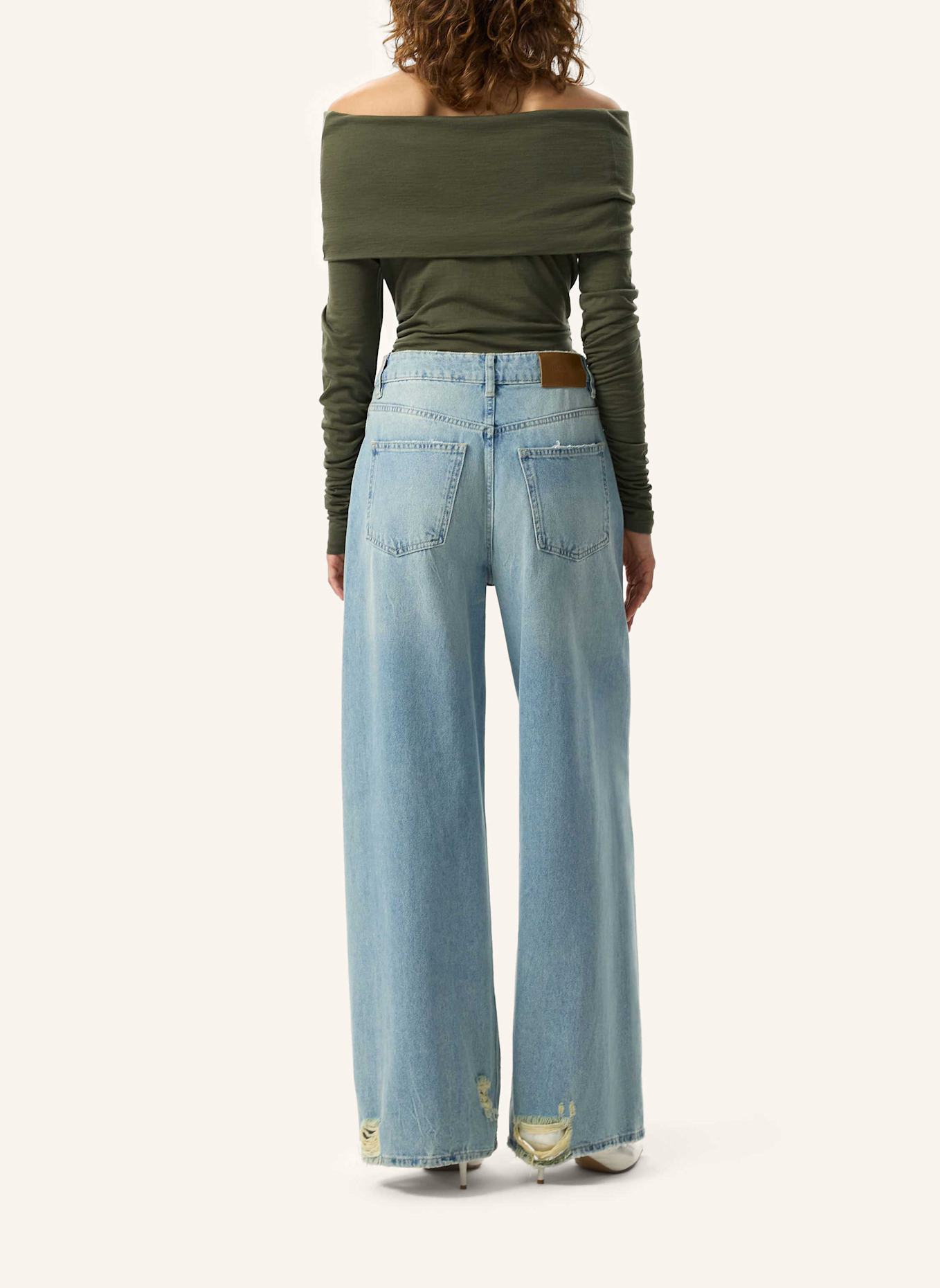 PINXIT Jeans Superweite Jeans: BLAU