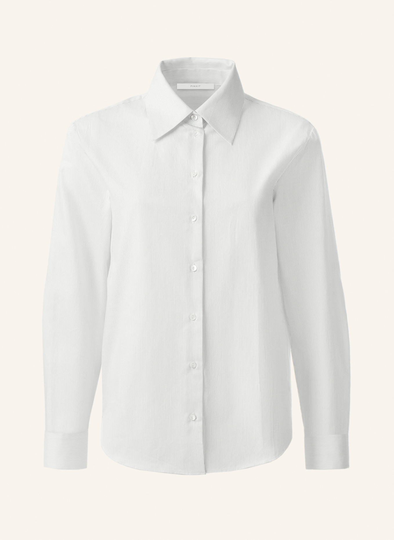 PINXIT Hemdbluse Hemd: ECRU/ GRAU